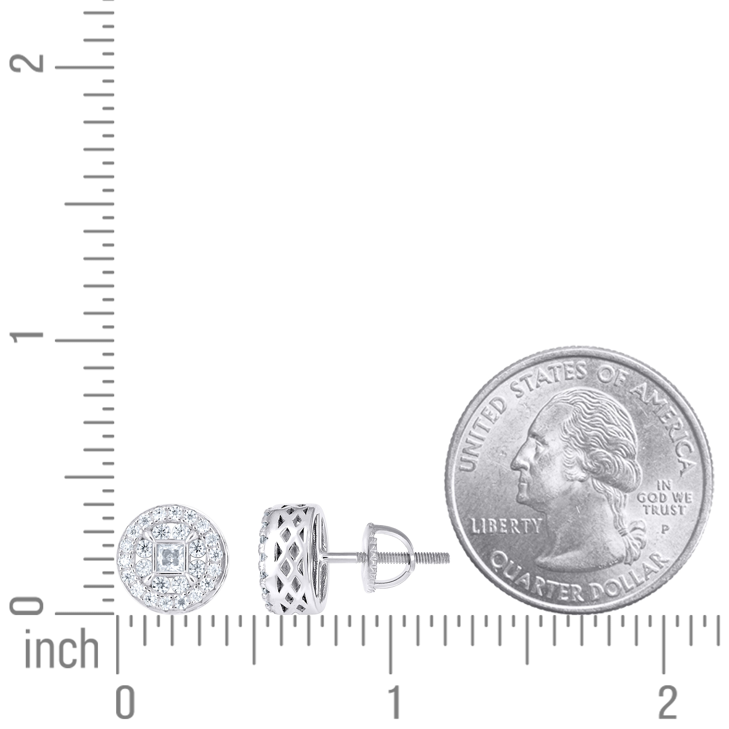 925 Sterling Silver Moissanite Stud Earrings