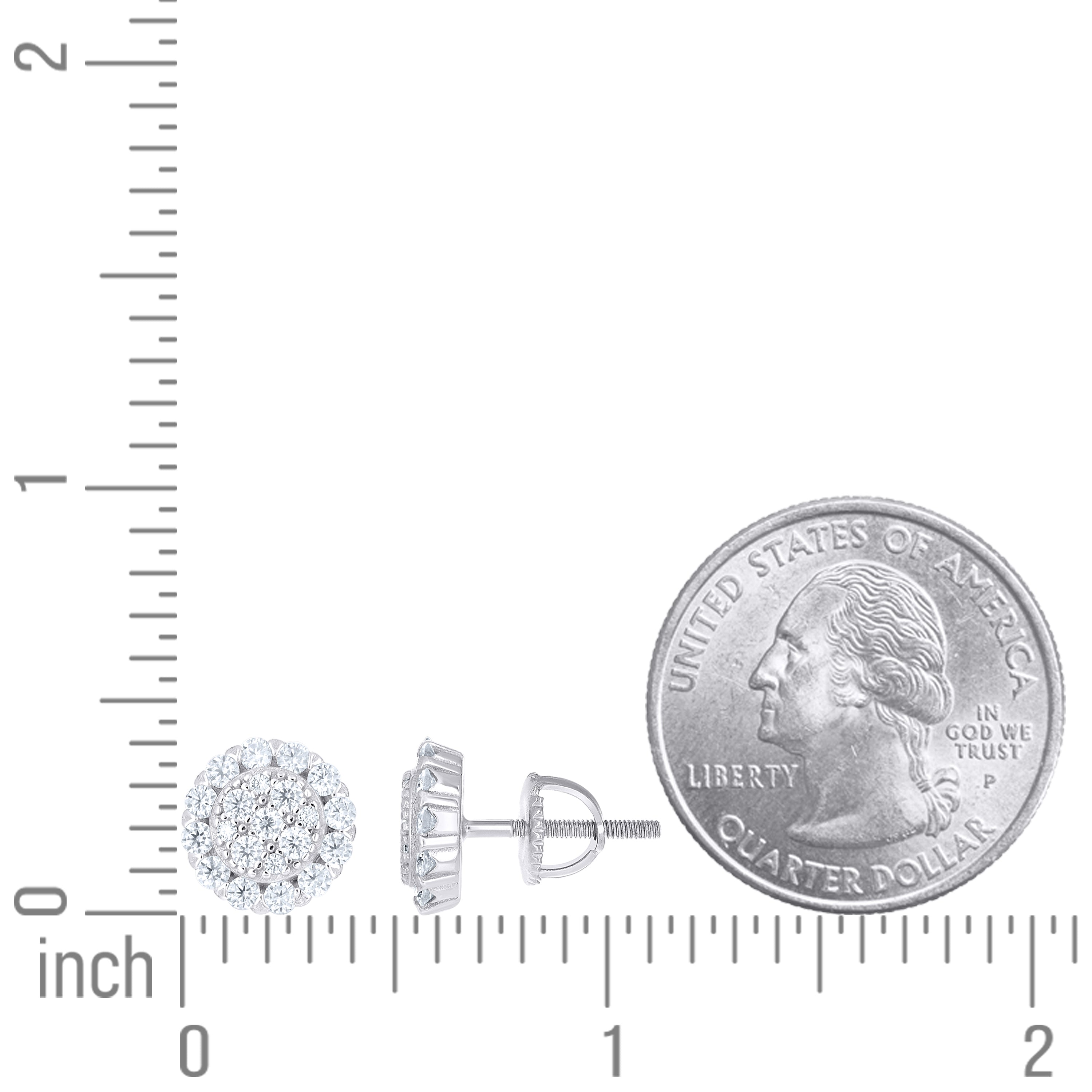 925 Sterling Silver Moissanite Stud Earrings