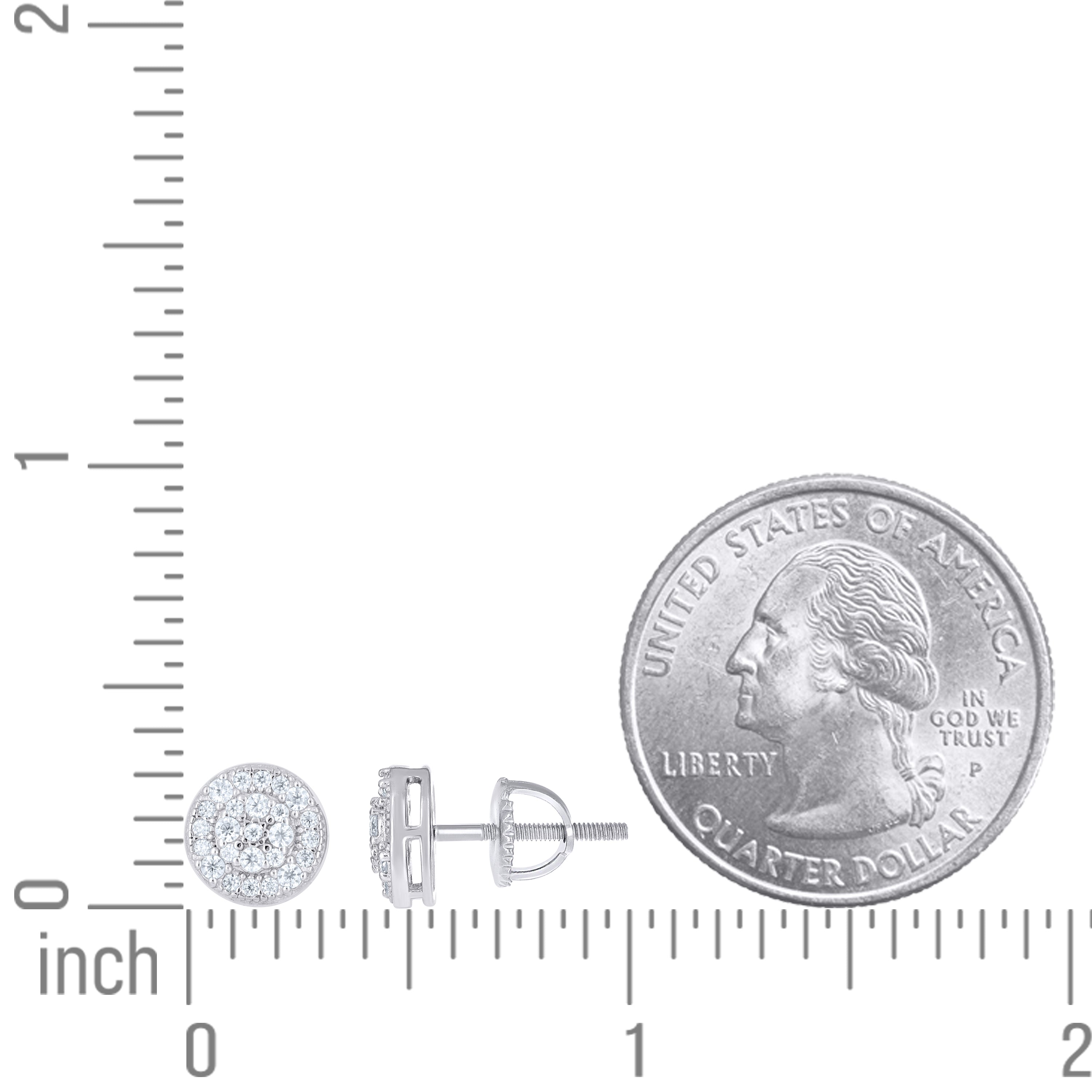 925 Sterling Silver Moissanite Stud Earrings