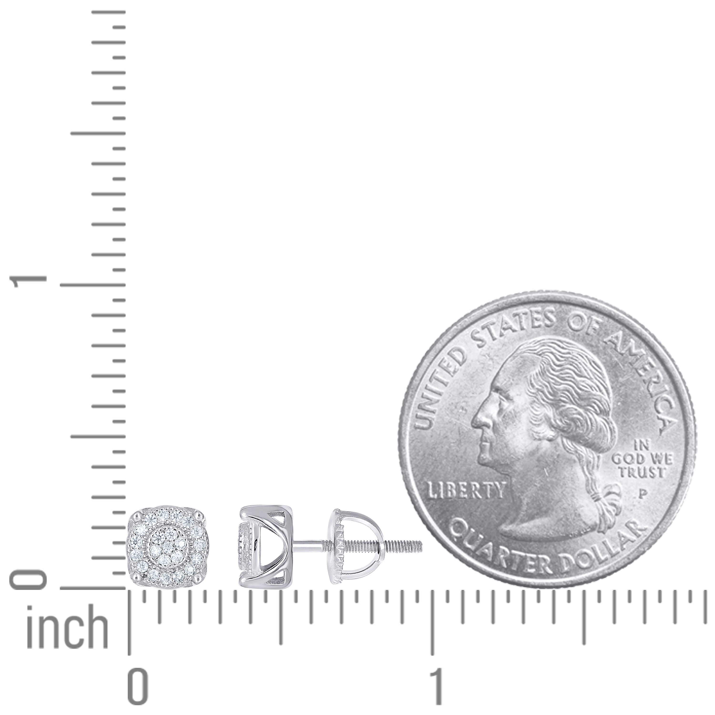 925 Sterling Silver Moissanite Stud Earrings