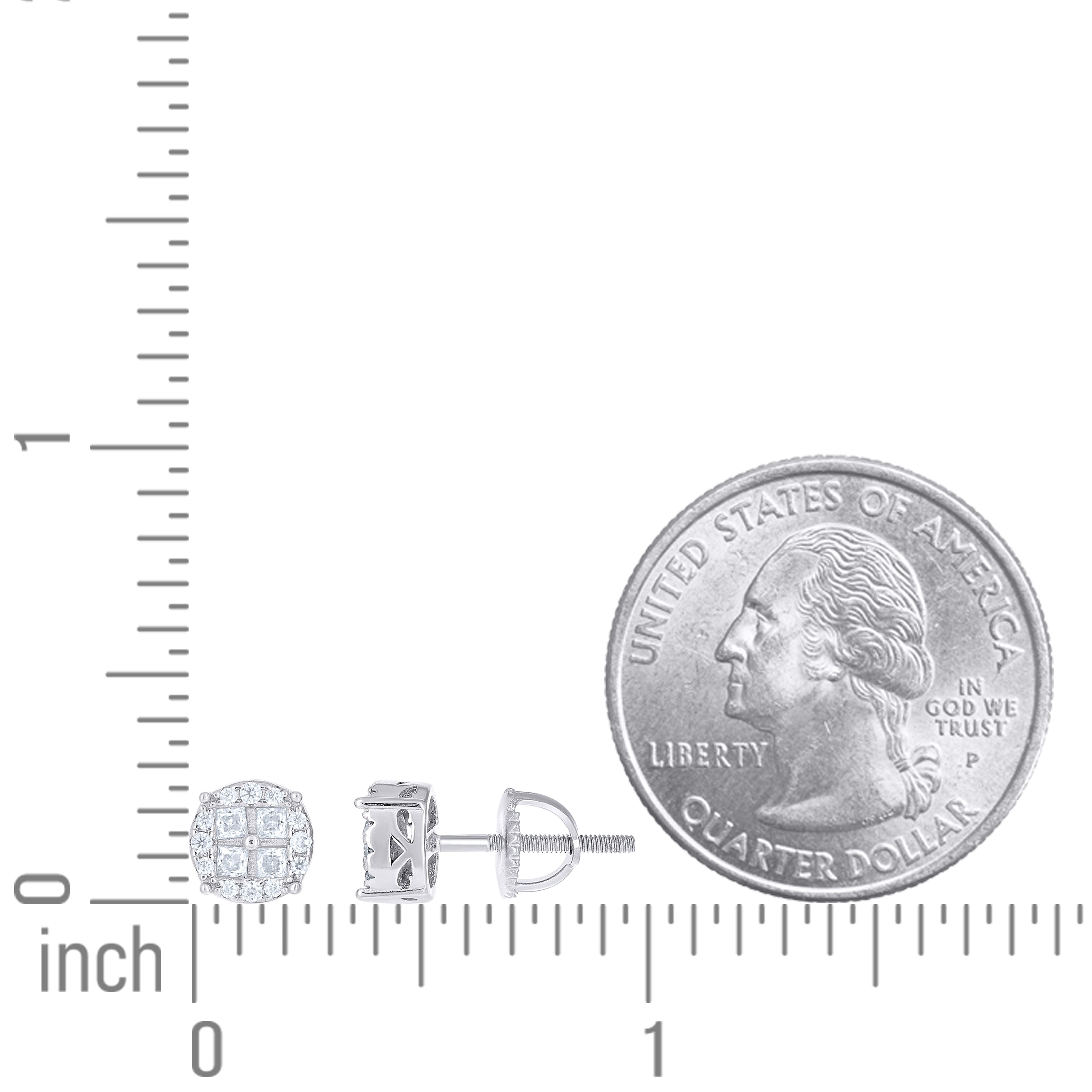 925 Sterling Silver Moissanite Stud Earrings