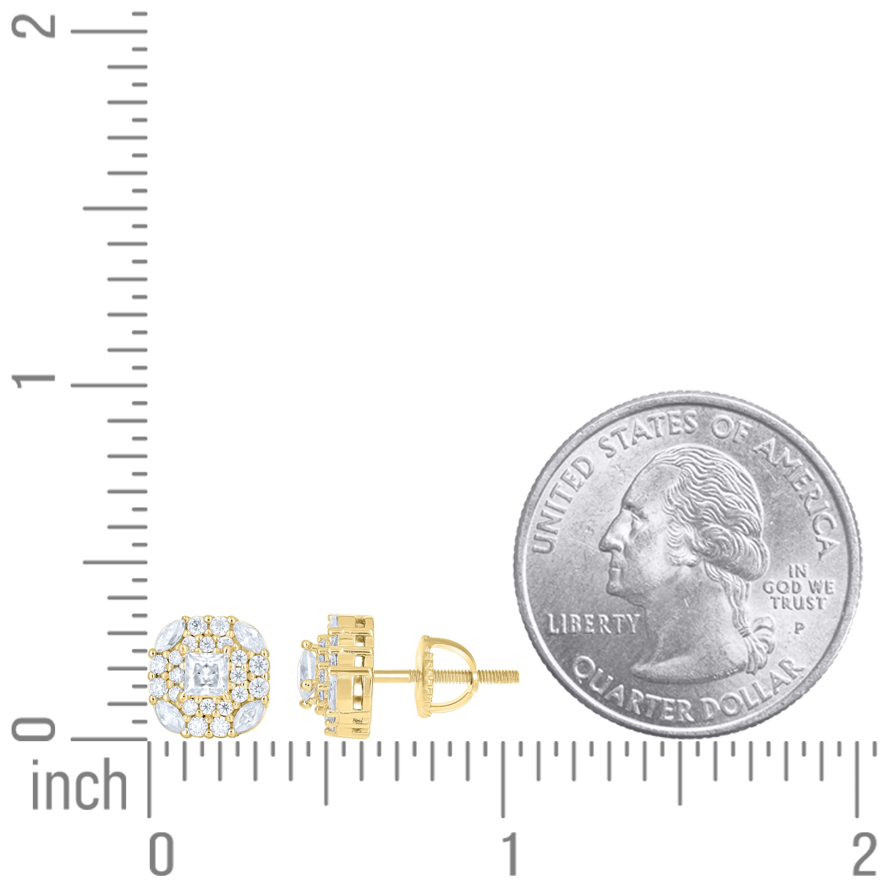 925 Sterling Silver Moissanite Stud Earrings