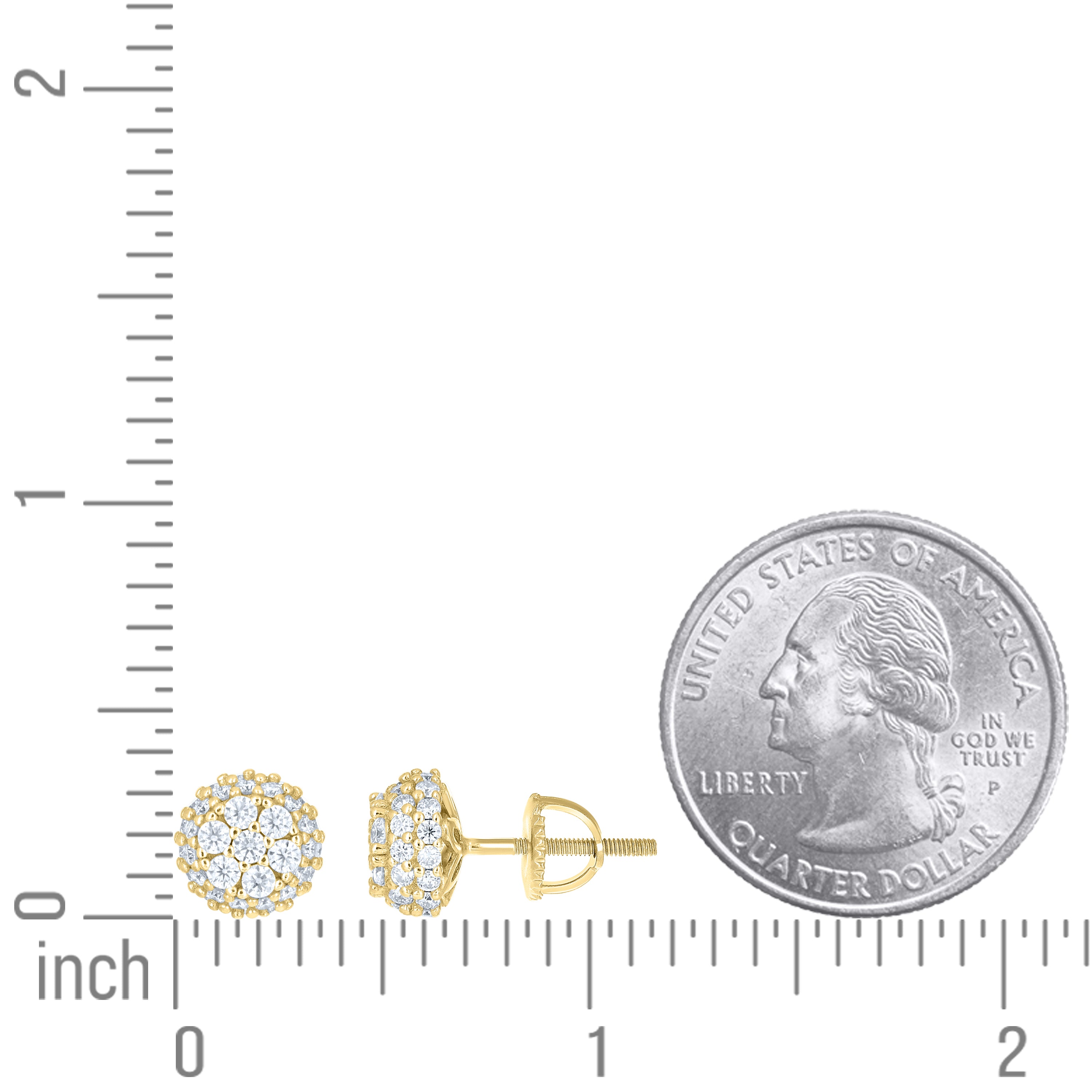 925 Sterling Silver Moissanite Stud Earrings