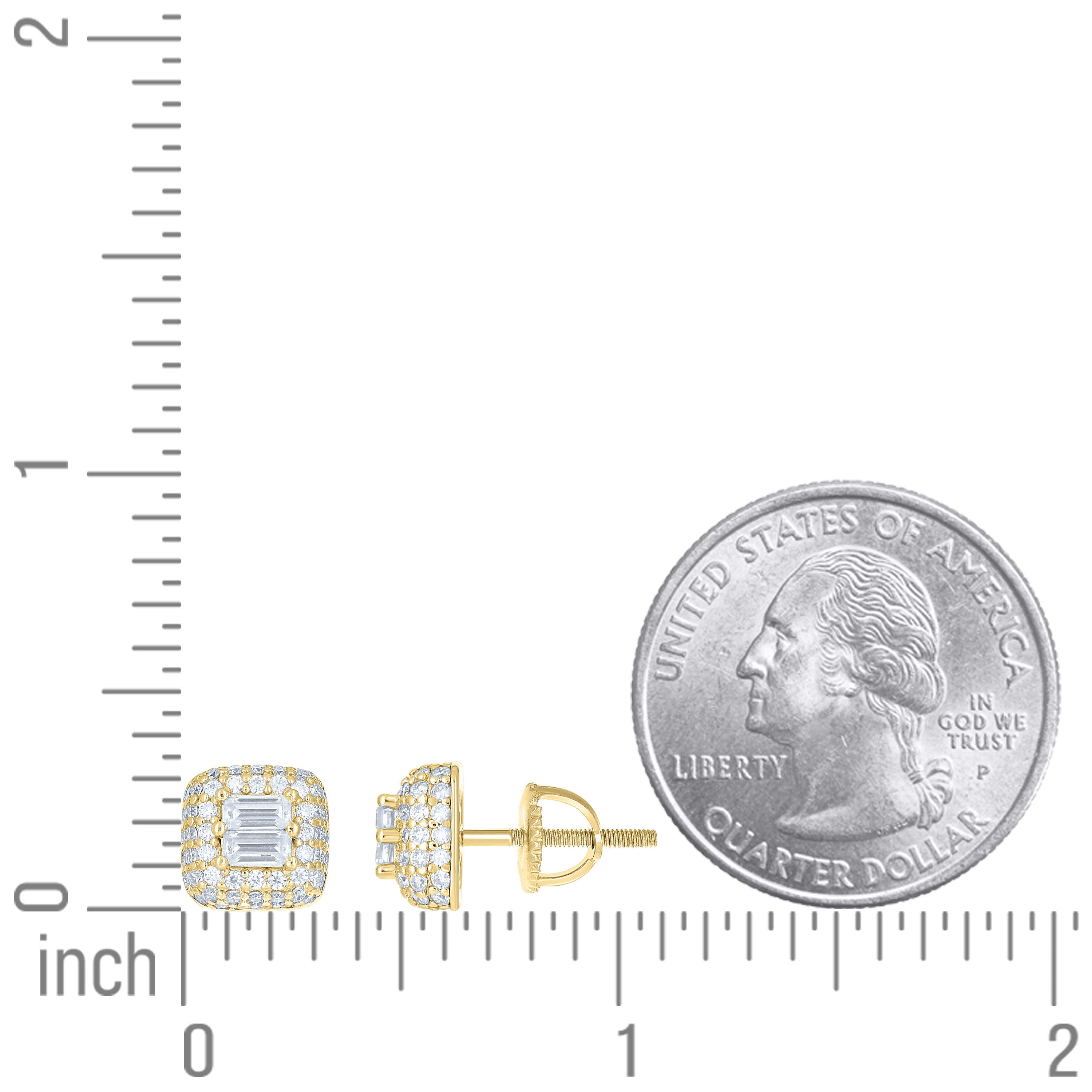 925 Sterling Silver Moissanite Stud Earrings