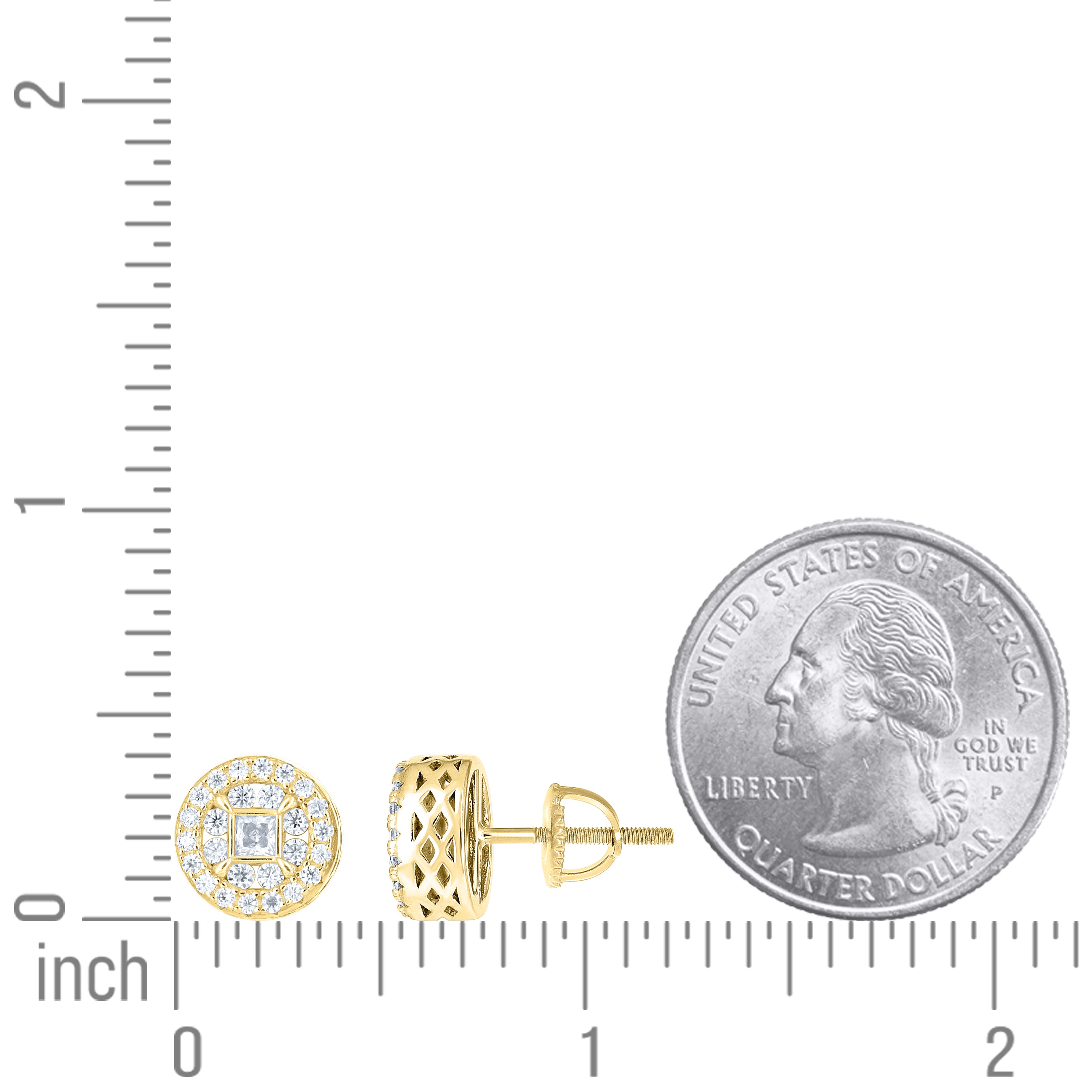 925 Sterling Silver Moissanite Stud Earrings