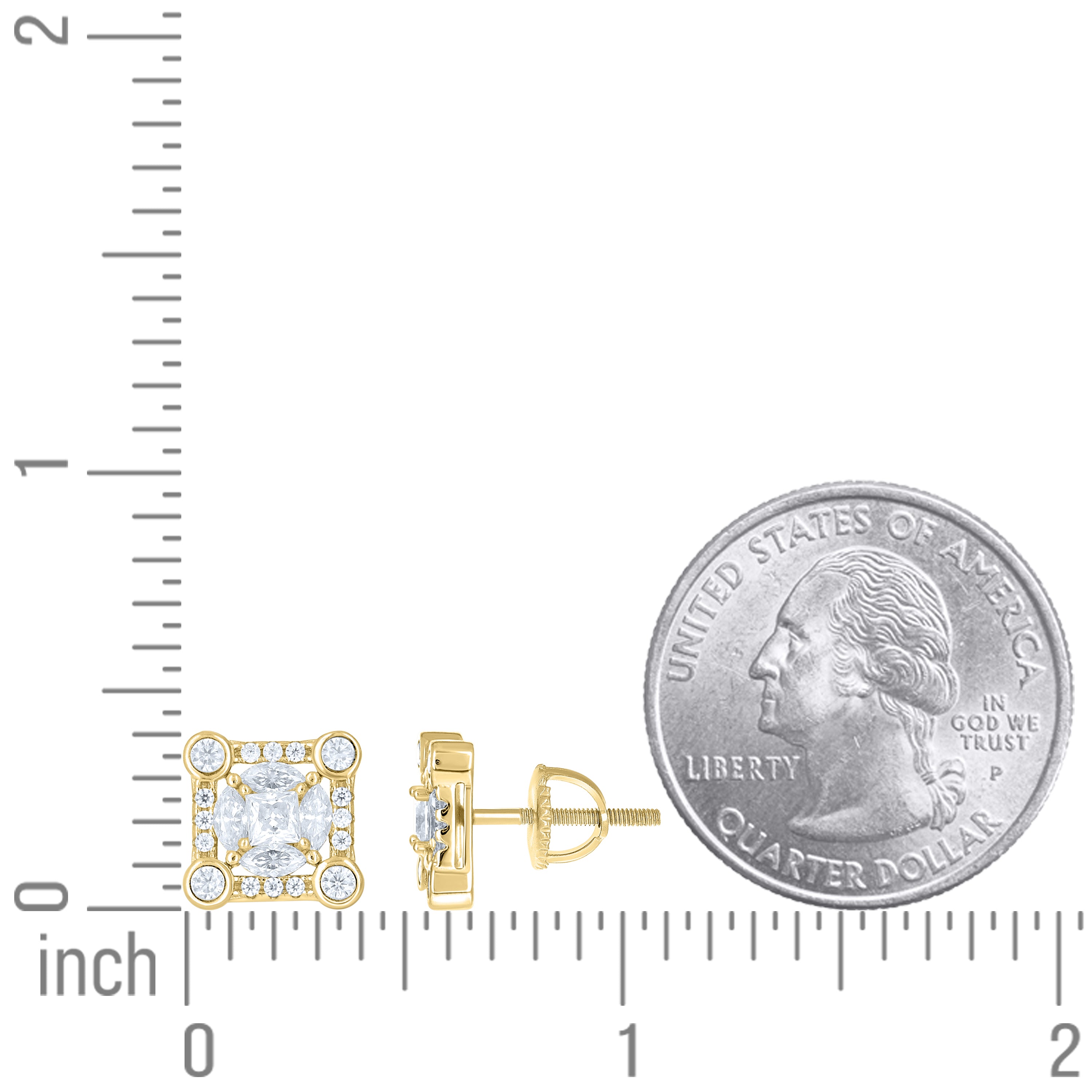 925 Sterling Silver Moissanite Stud Earrings