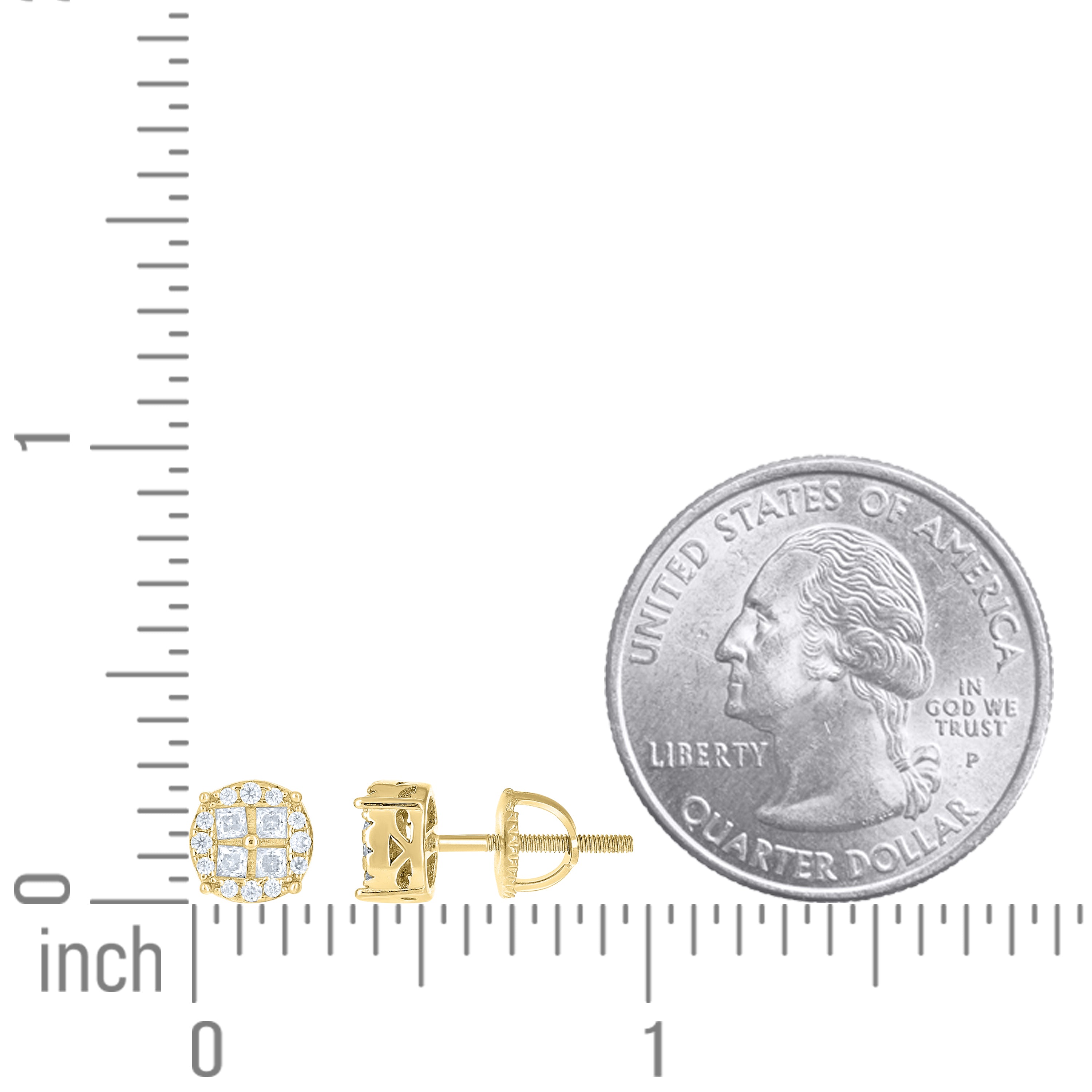 925 Sterling Silver Moissanite Stud Earrings