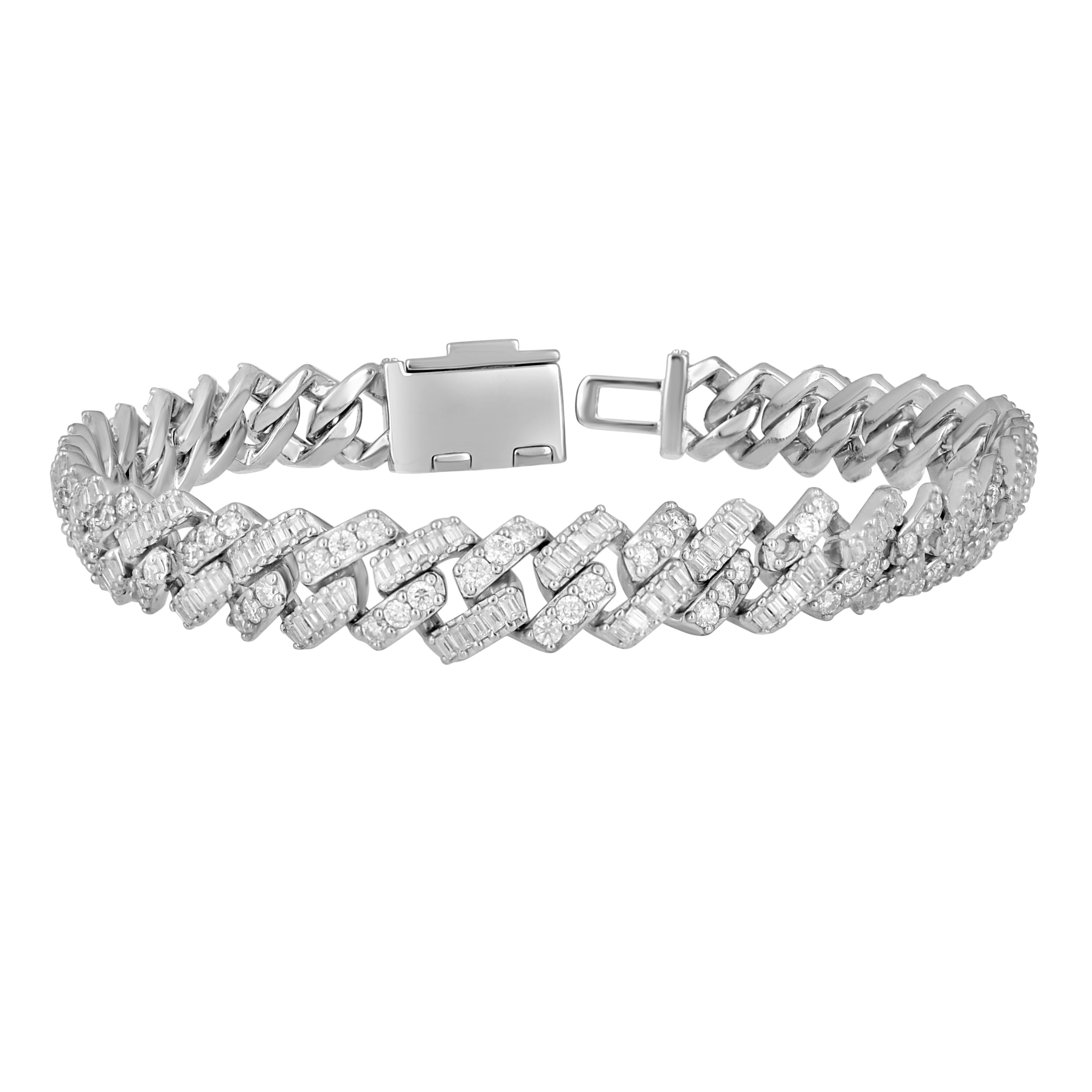 925 Sterling Silver Moissanite Chain 8mm