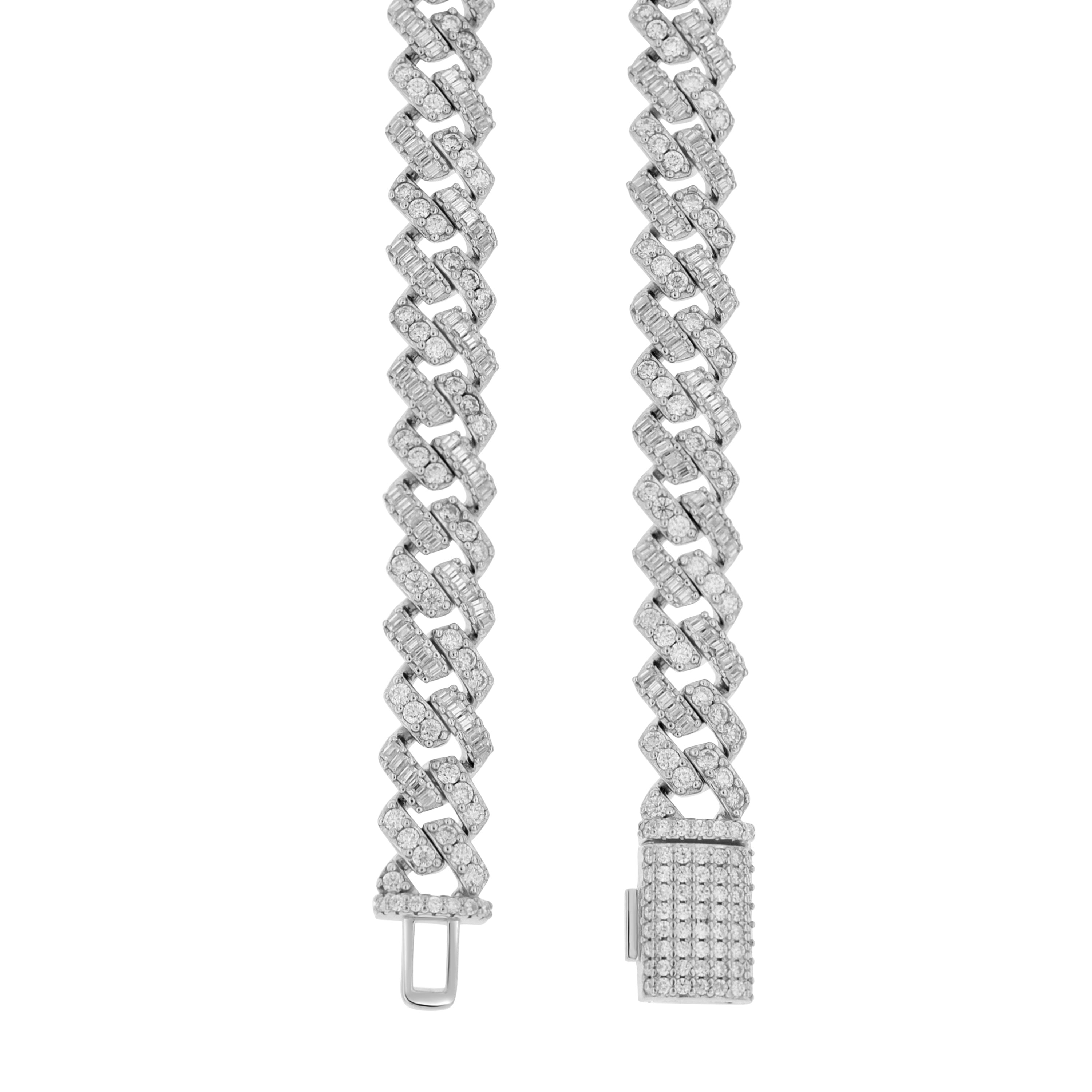 925 Sterling Silver Moissanite Chain 8mm