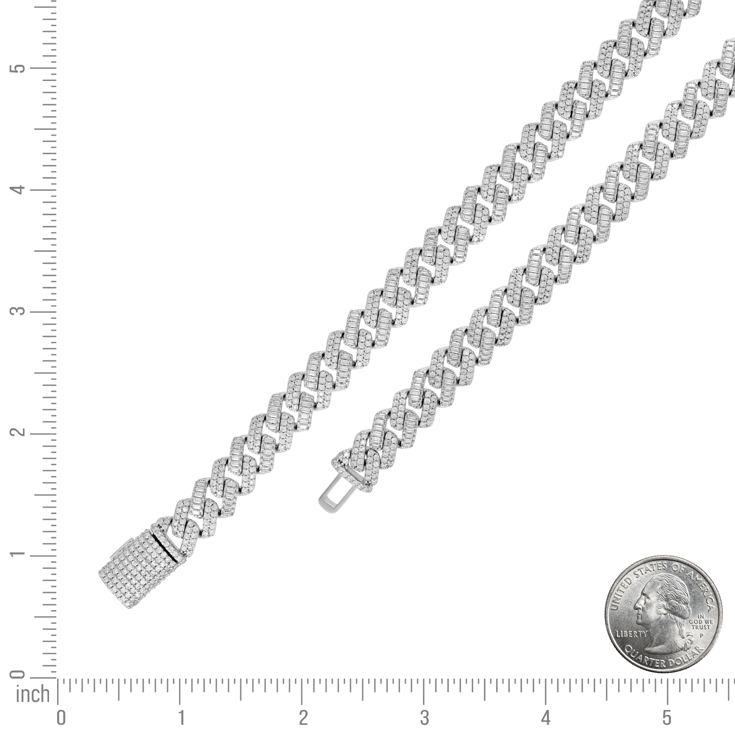 925 Sterling Silver Moissanite Chain 8mm