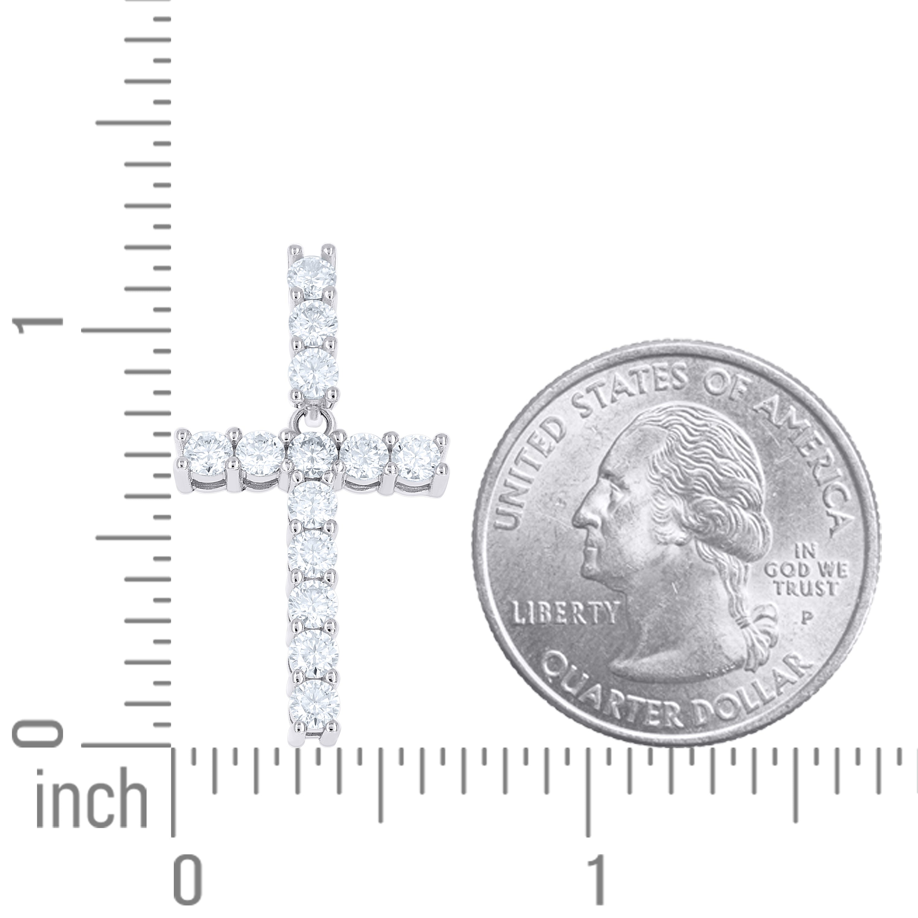 925 Silver Initial Letter "T" Pendant Moissanite C