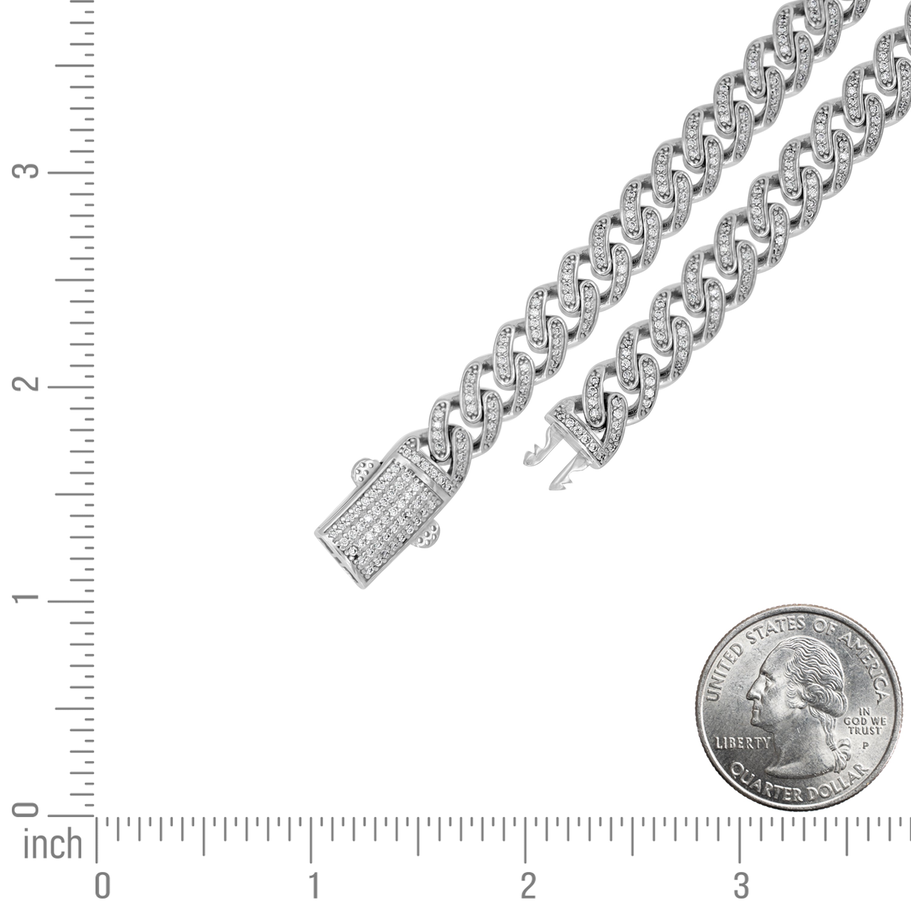 925 Sterling Silver Moissanite Chain 9mm