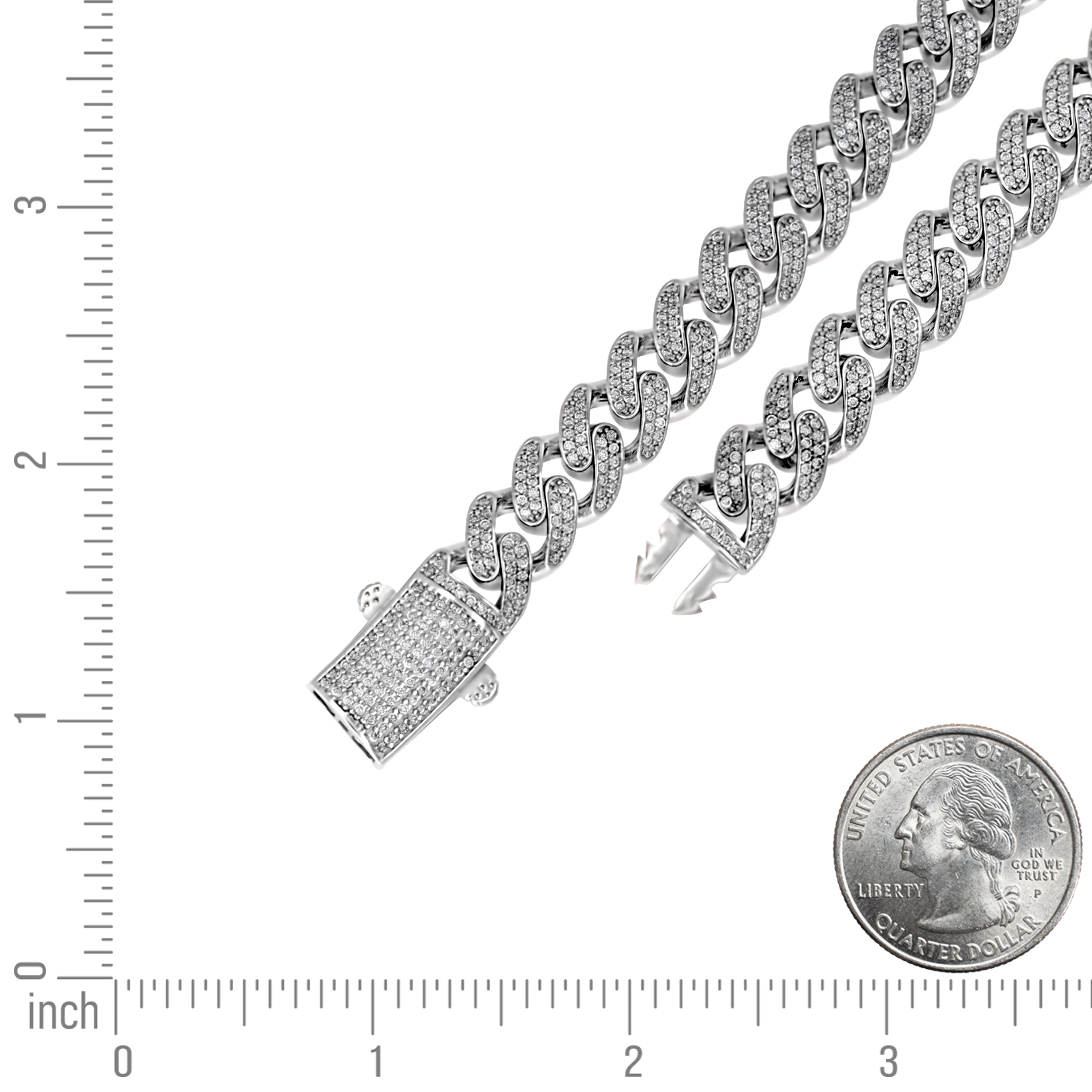 925 Sterling Silver Moissanite Chain 11mm