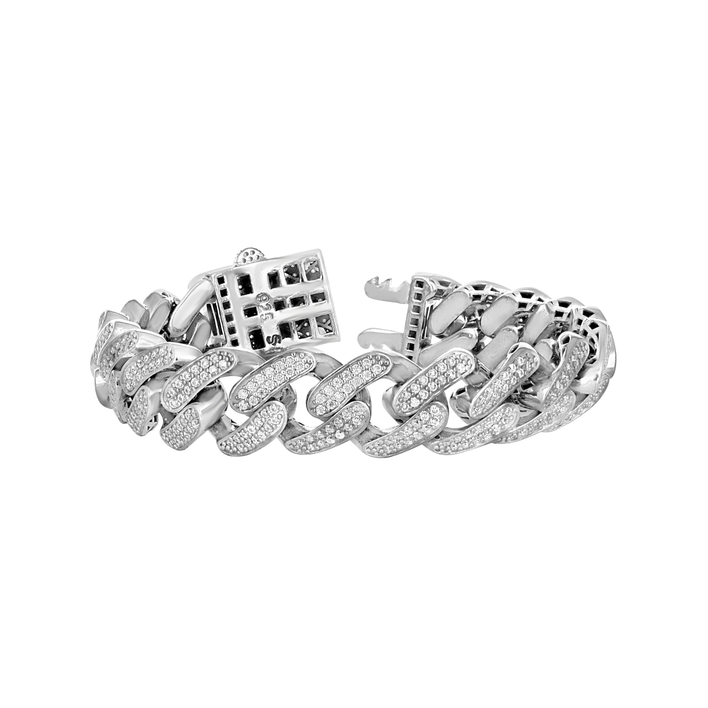 925 Sterling Silver Moissanite Chain 11mm