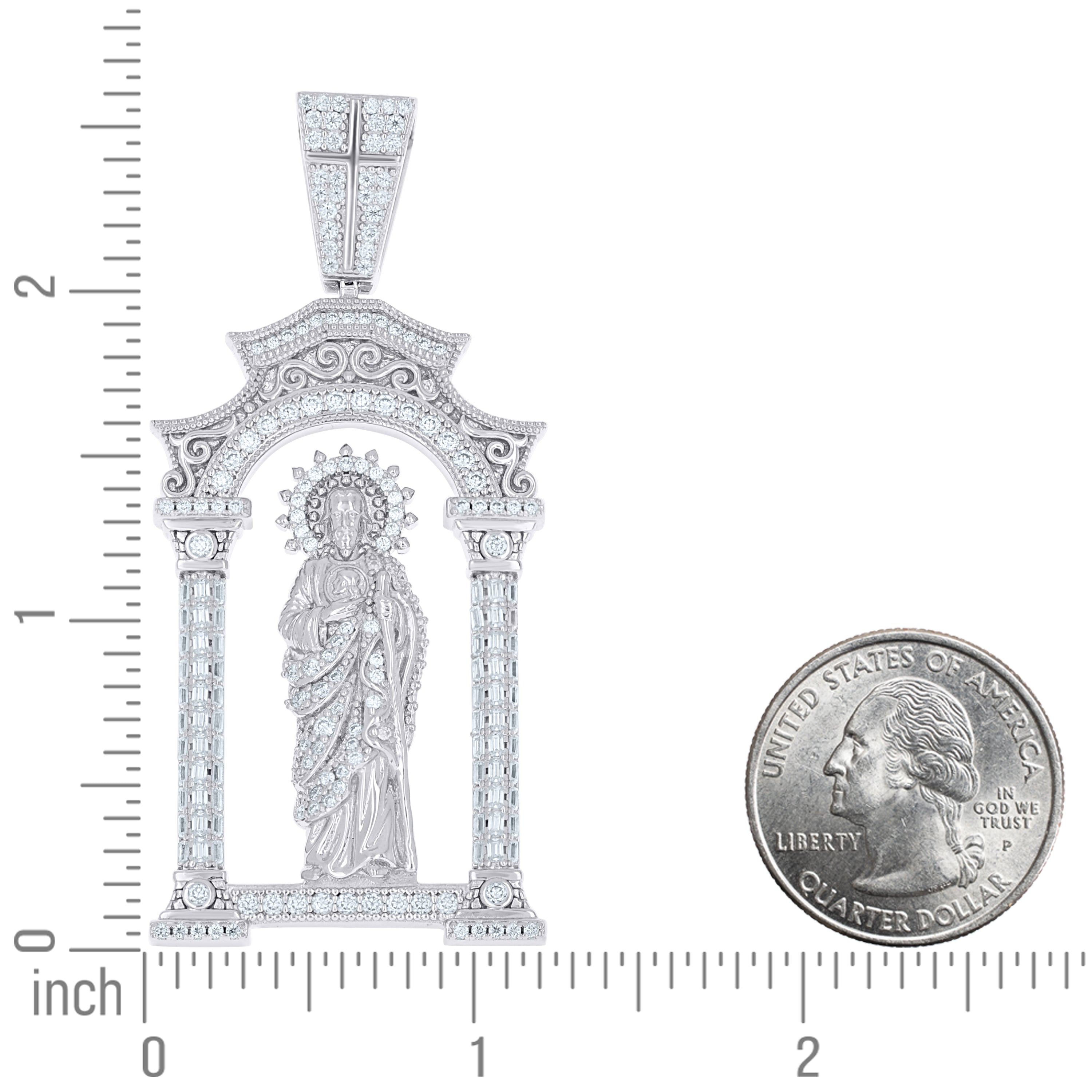 925 Sterling Silver Moissanite Pendant