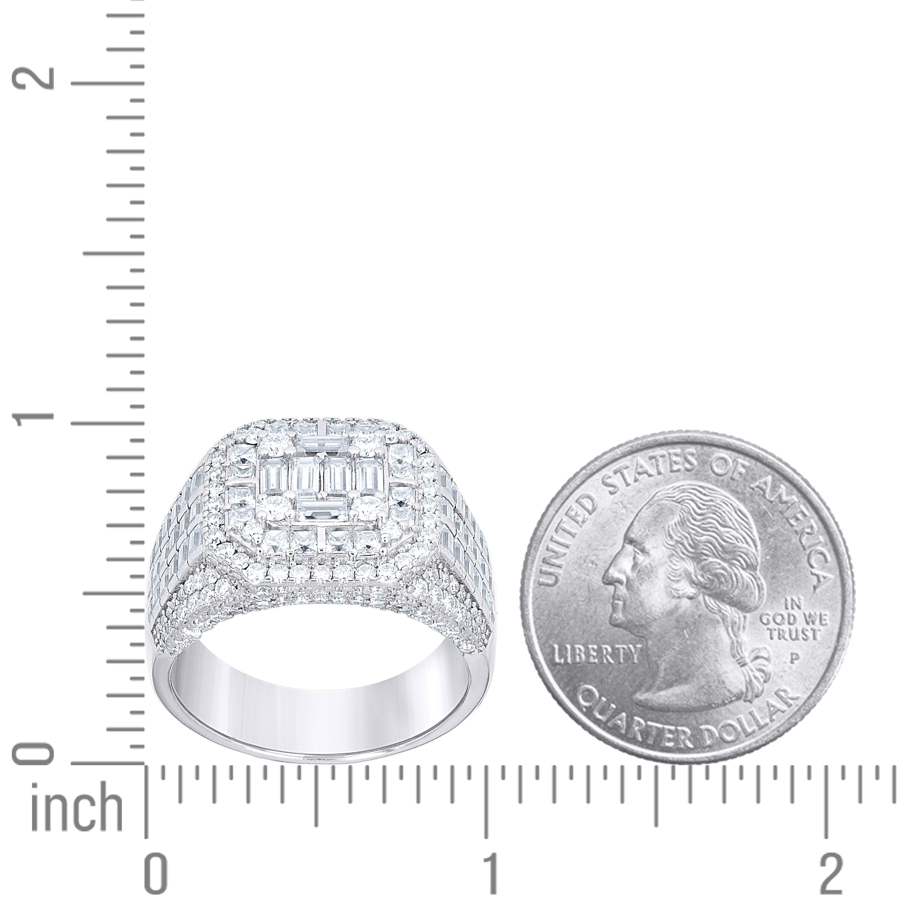925 Sterling Silver R:1.11Ctw,B:4.69Ctw Moissanite