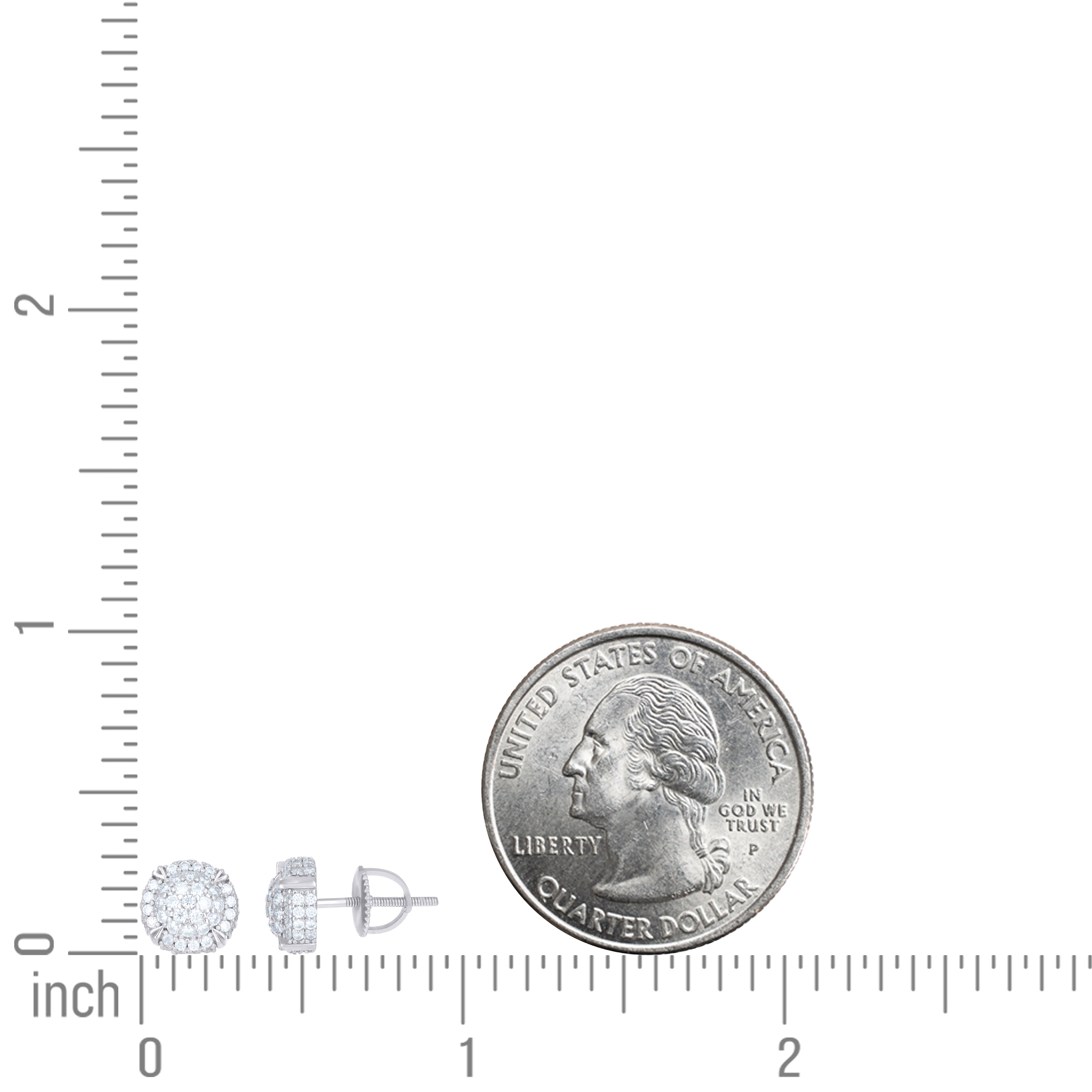 925 Sterling Silver 0.31Ctw Moissanite Earrings