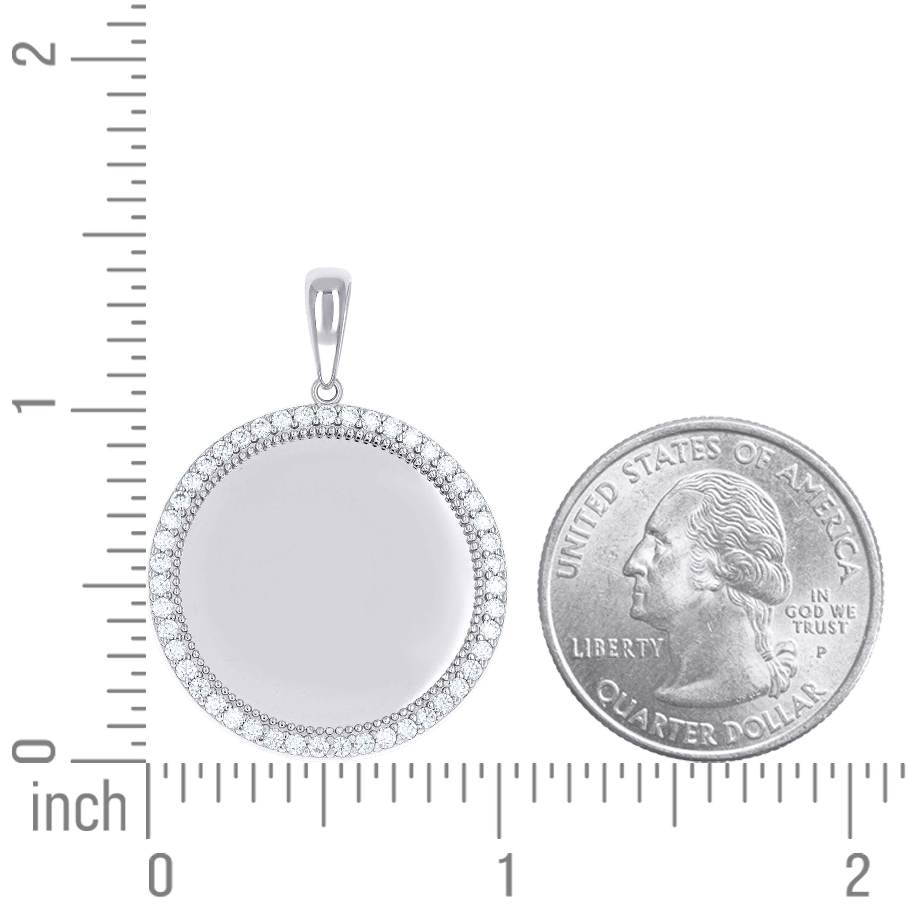 925 Sterling Silver Moissanite Pendant
