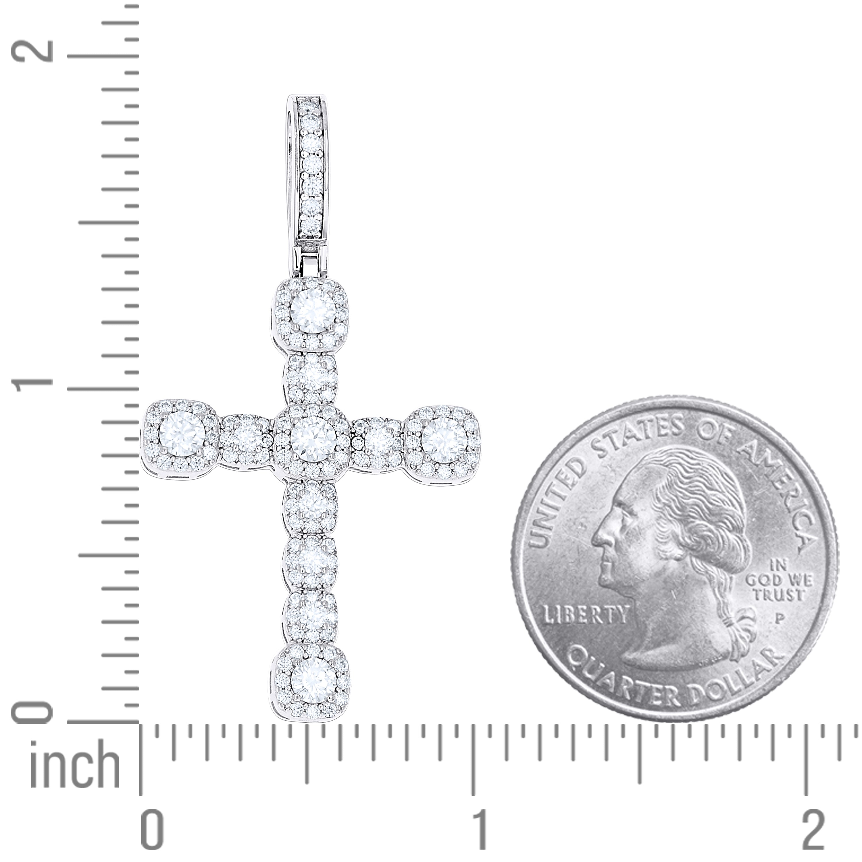925 Sterling Silver 6.83Ctw Moissanite Pendant