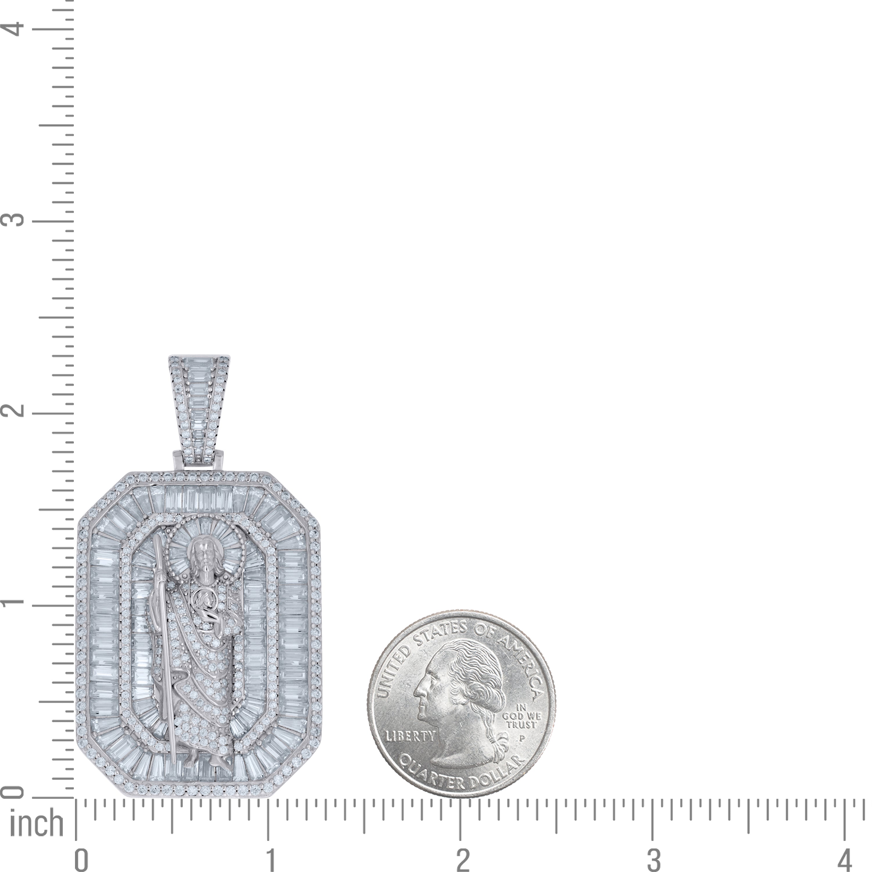 925 Sterling Silver Moissanite Pendant