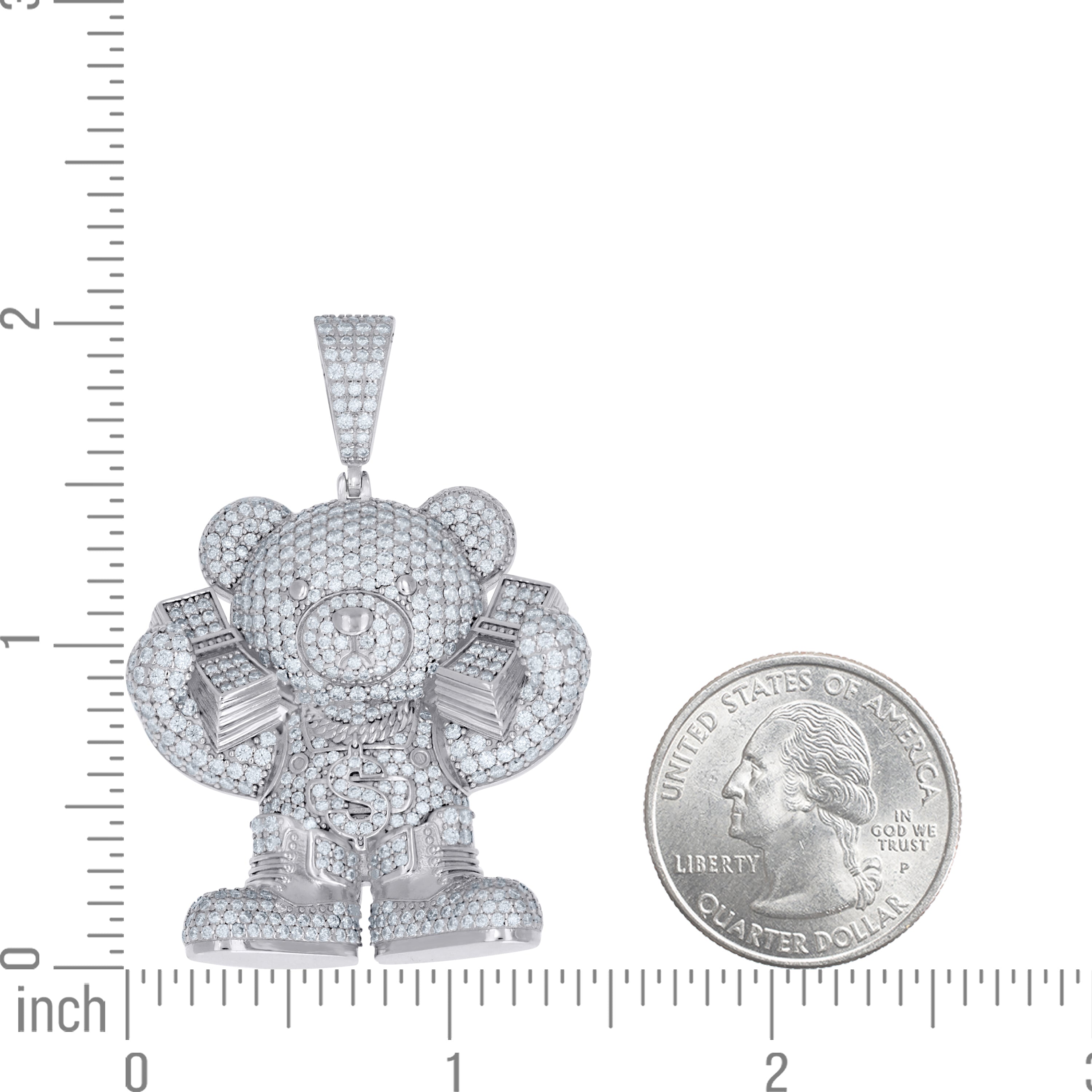 925 Sterling Silver Moissanite Pendant