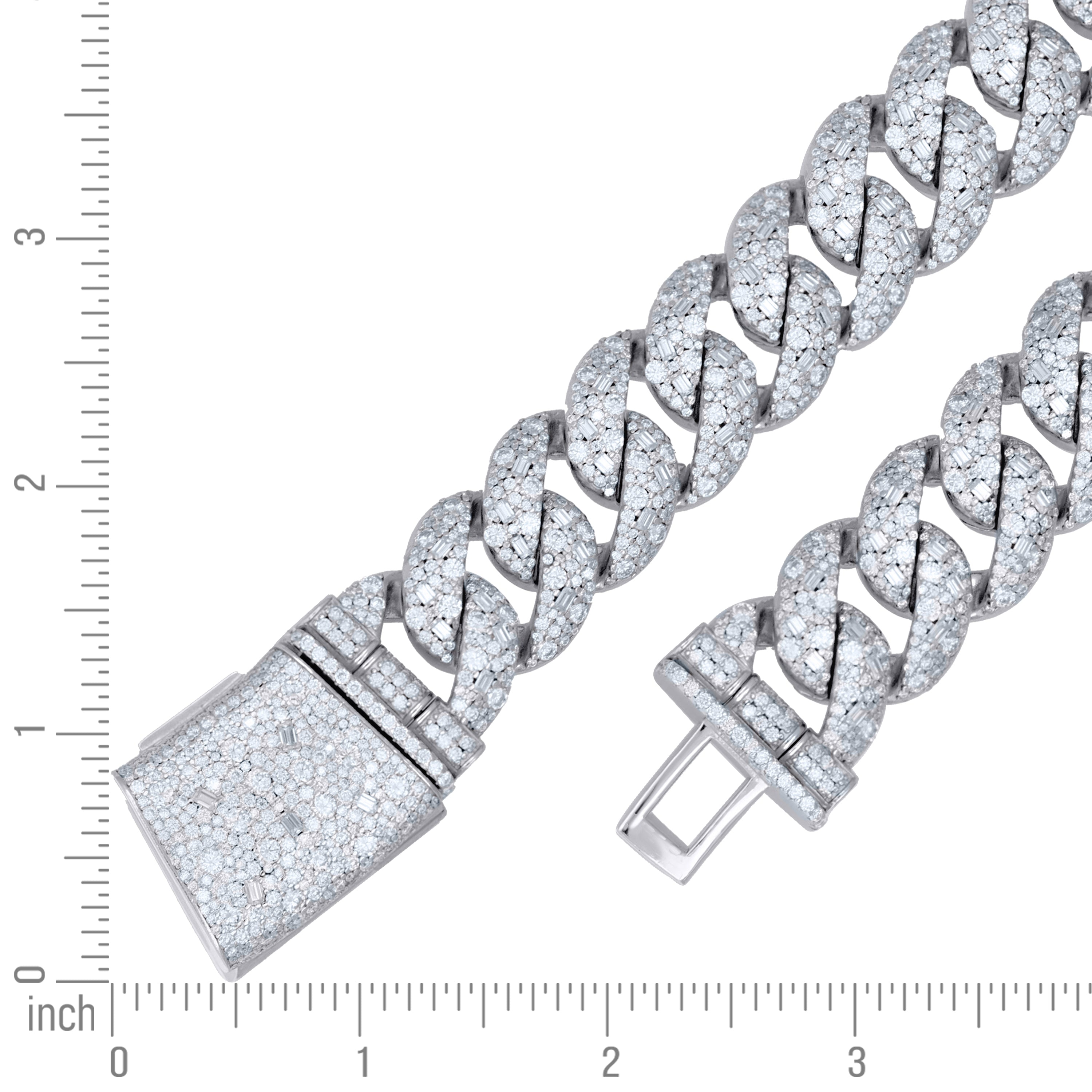 925 Sterling Silver Moissanite Chain 20mm