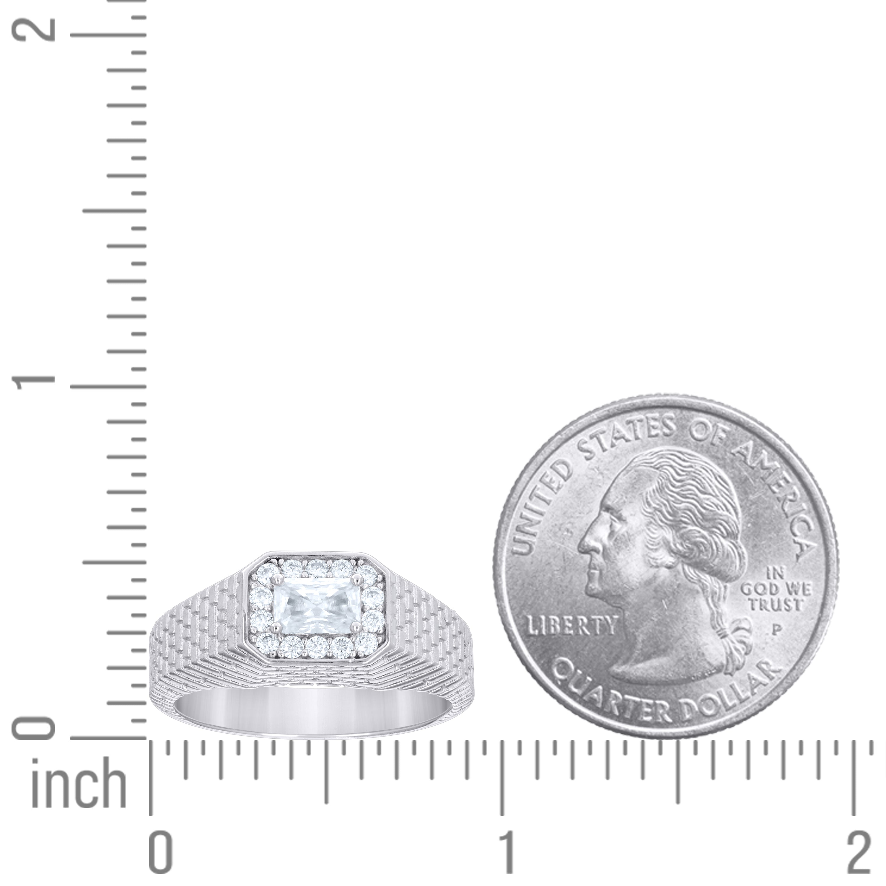 925 Sterling Silver Moissanite Ring S7-S10