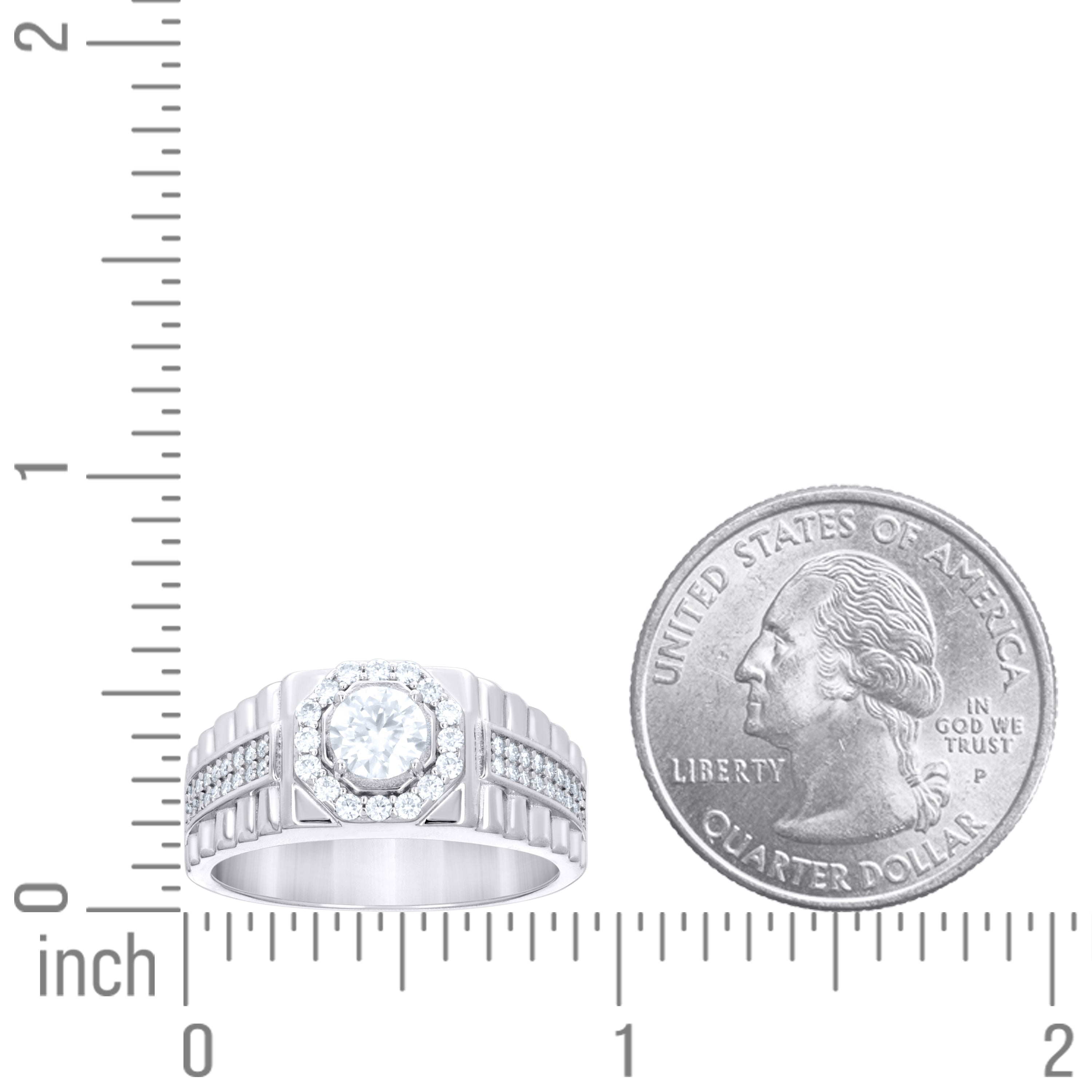 925 Sterling Silver Moissanite Ring
