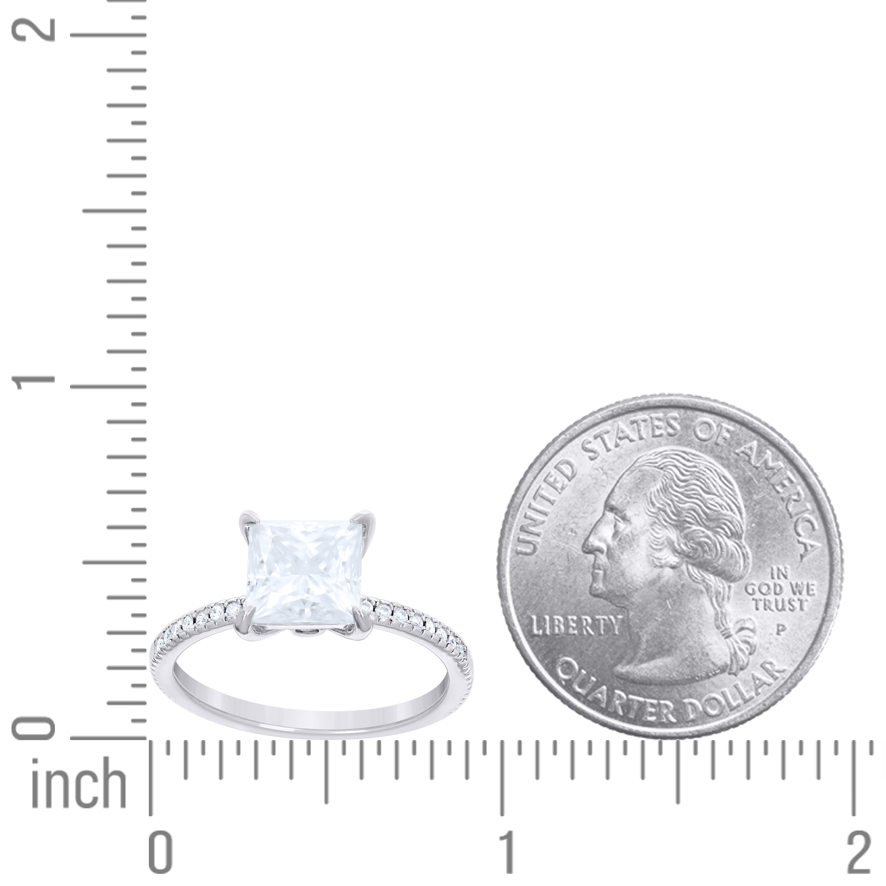 925 Sterling Silver Moissanite Ring S5-S9