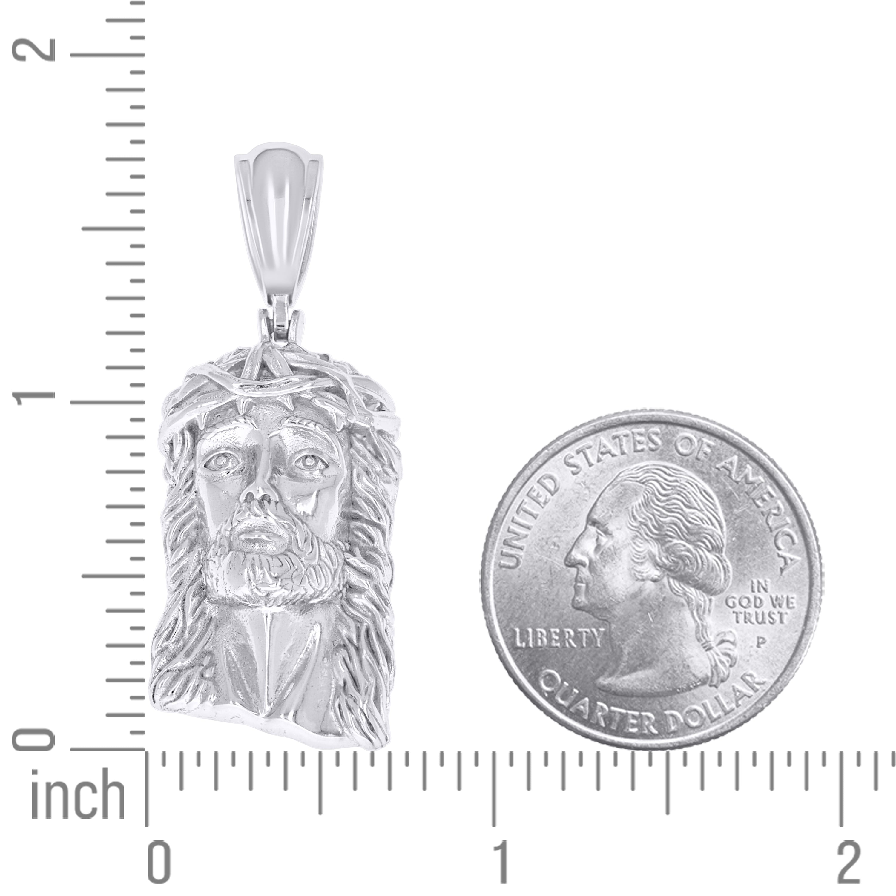 925 Sterling Silver Men Jesus Religious Charm Pendant