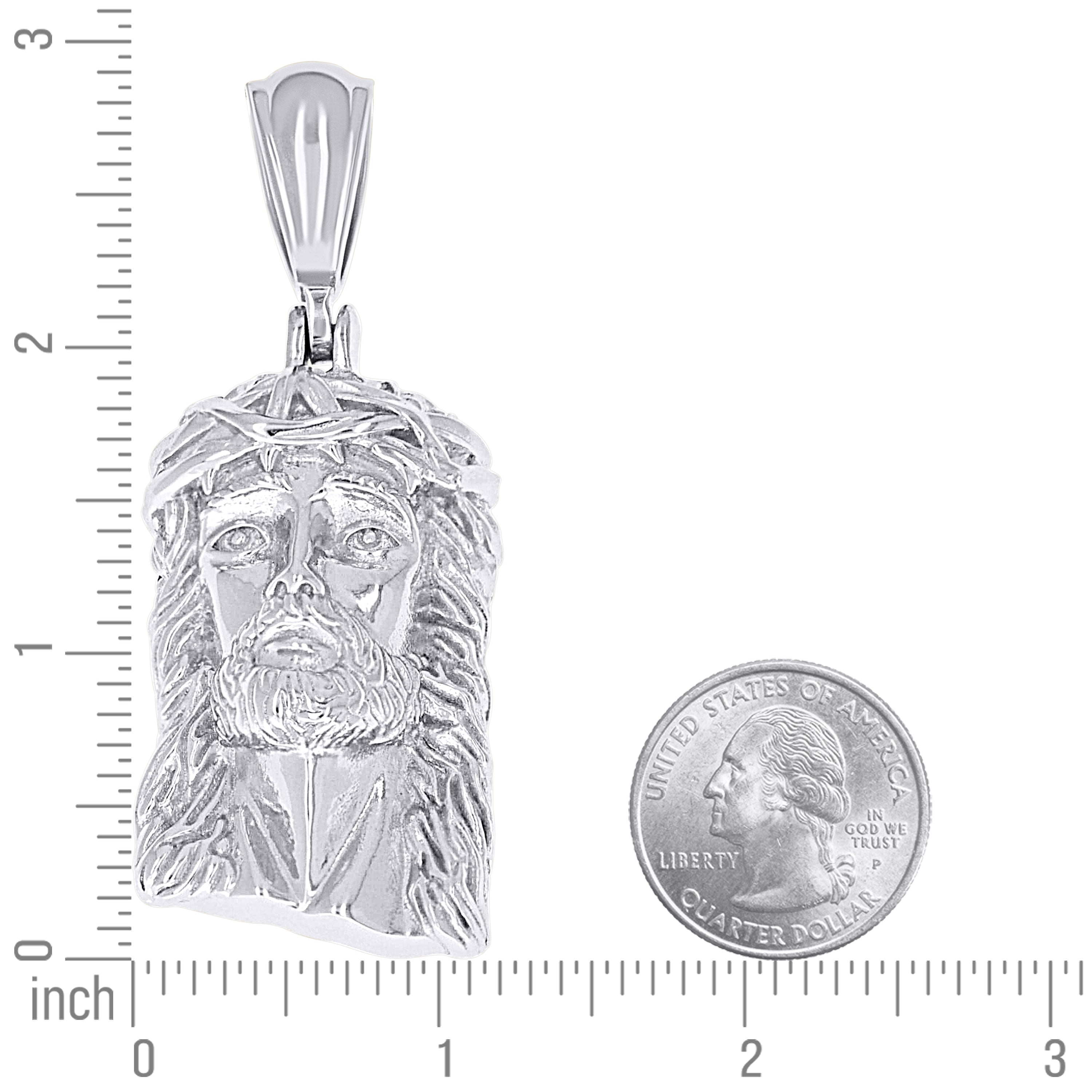 925 Sterling Silver Men Jesus Religious Charm Pendant