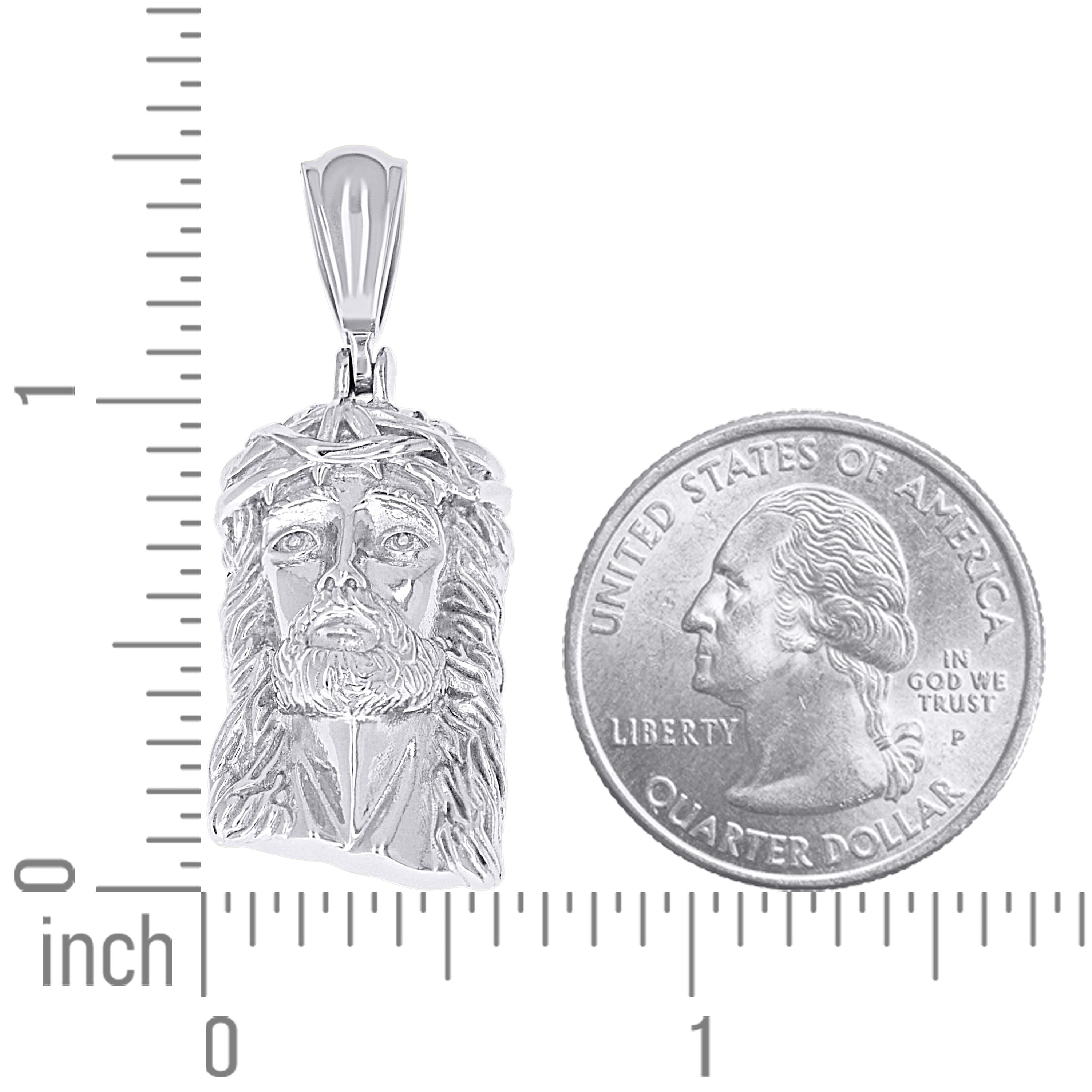 925 Sterling Silver Men Jesus Religious Charm Pendant