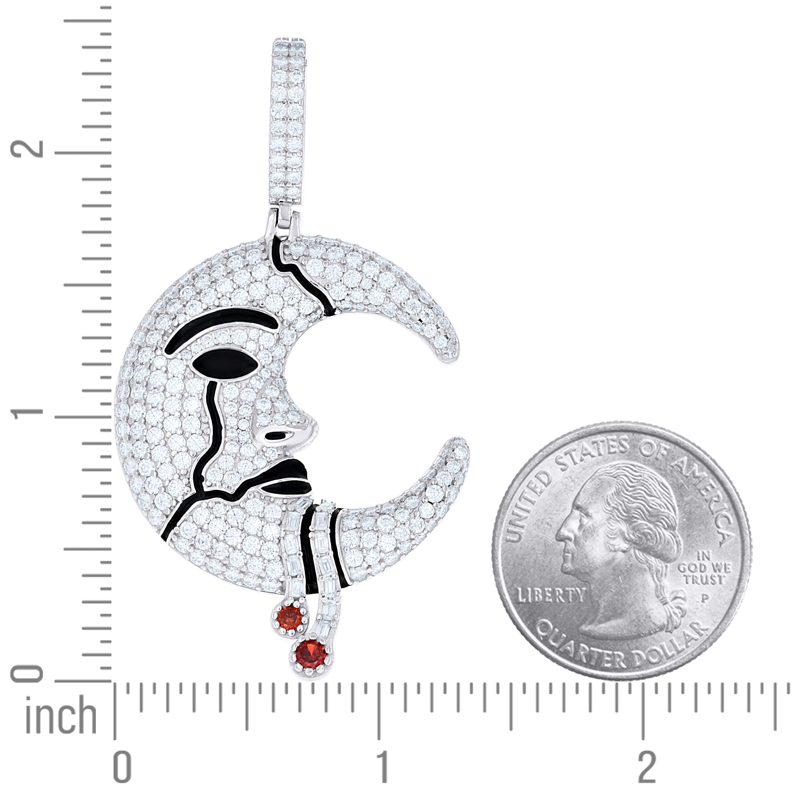 925 Sterling Silver Moissanite Pendant