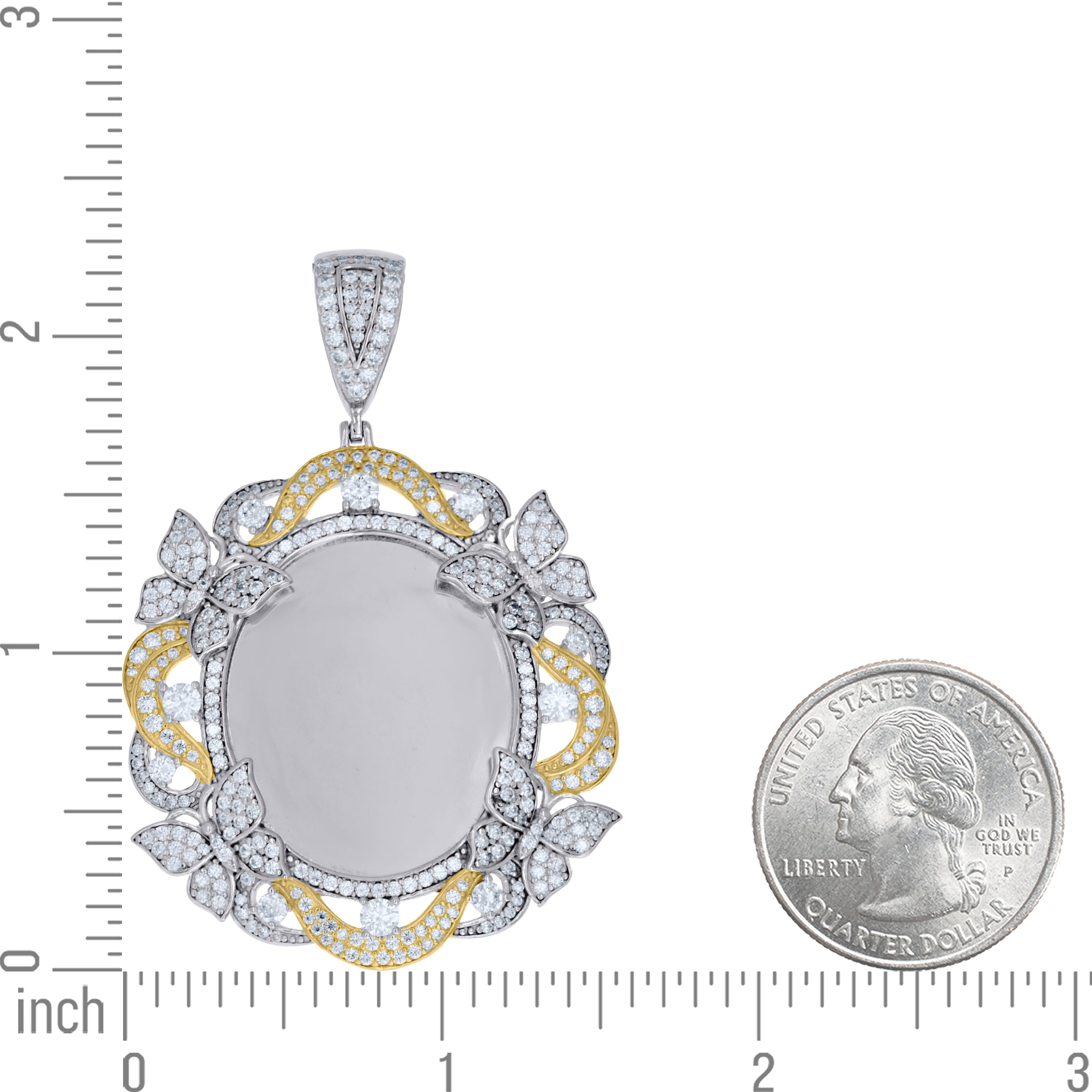 925 Sterling Silver Moissanite Pendant