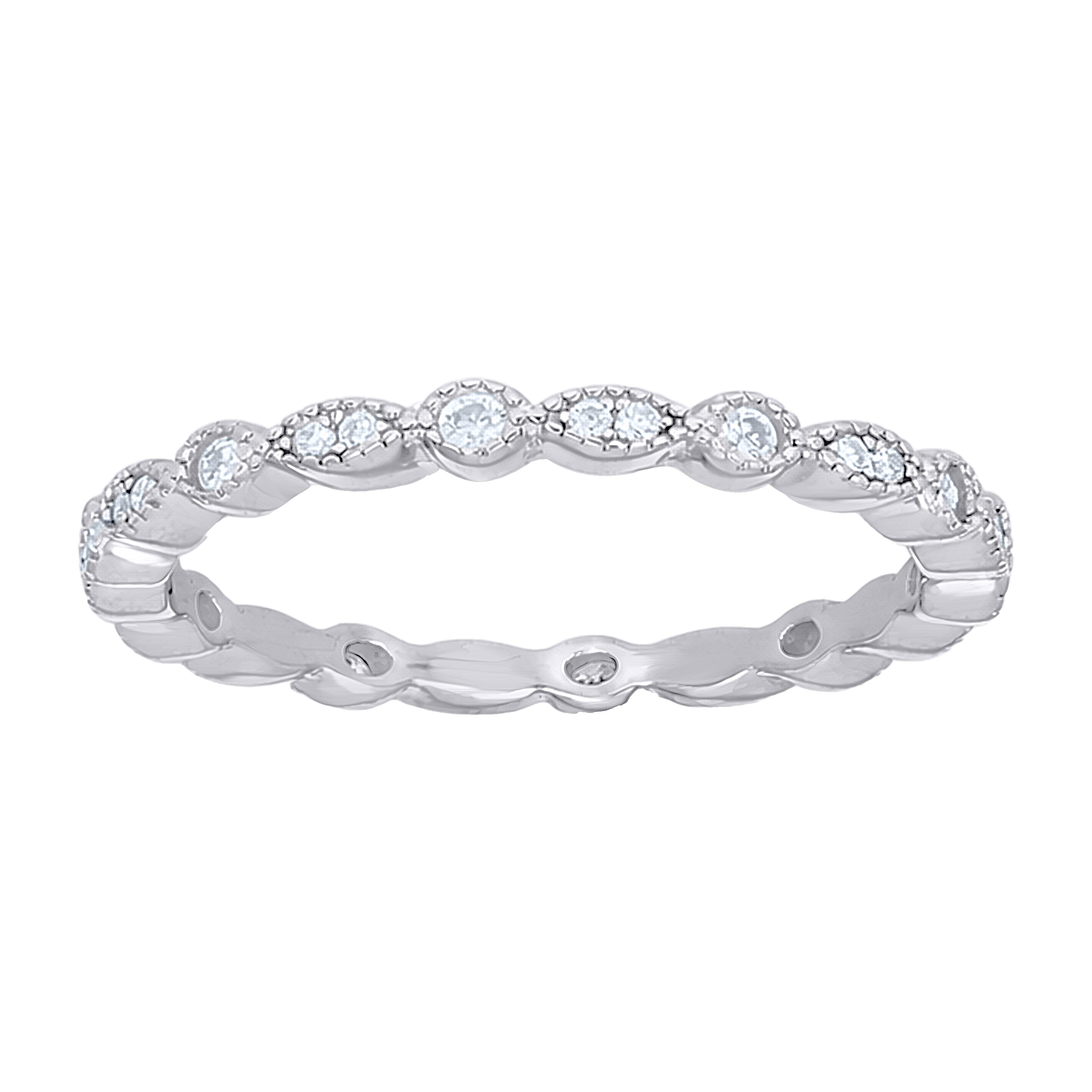 925 Sterling Silver Moissanite Ring S5-S9
