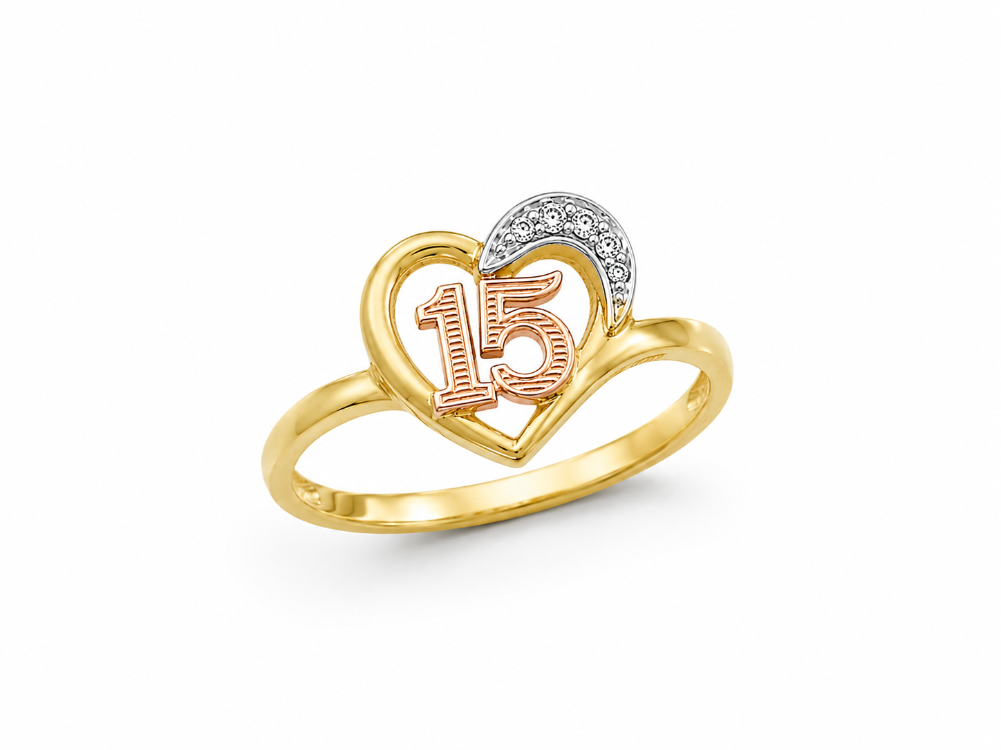14KT Quinceañera Yellow Gold Ring [A2B0]