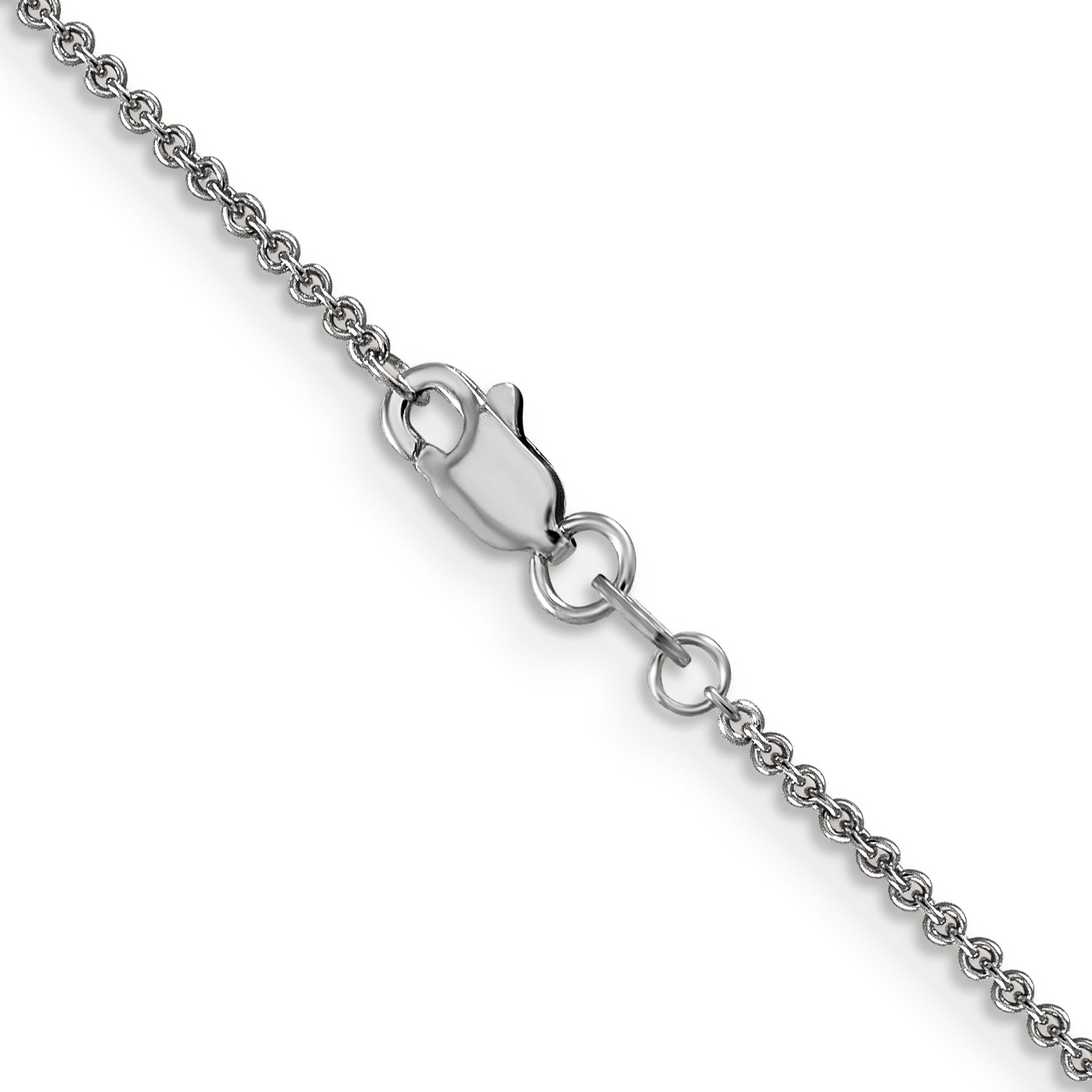 14K White Gold 1.6mm Round Cable Chain