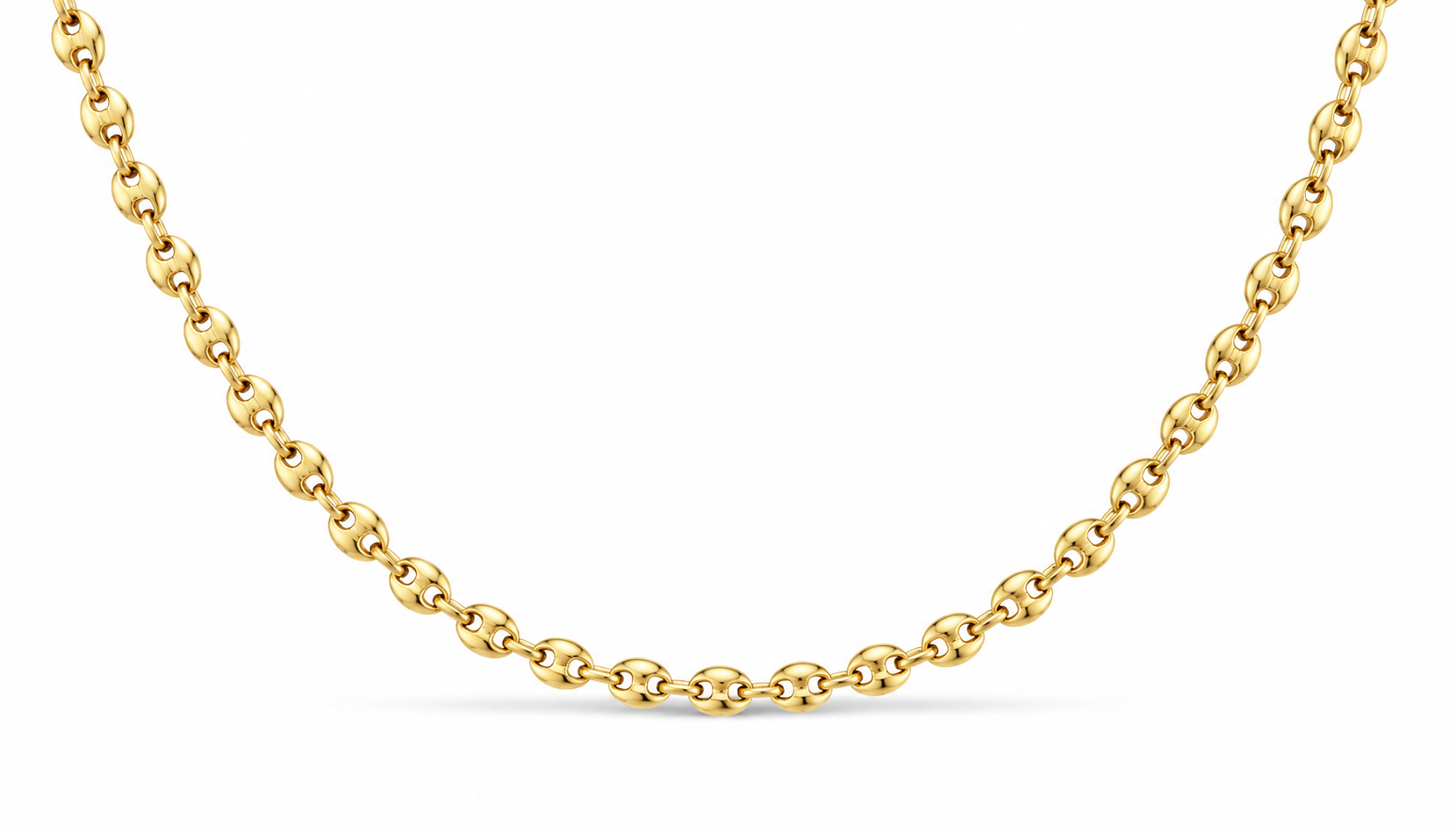 14KT Hollow Yellow Gold 5 MM Gucci Link Chain