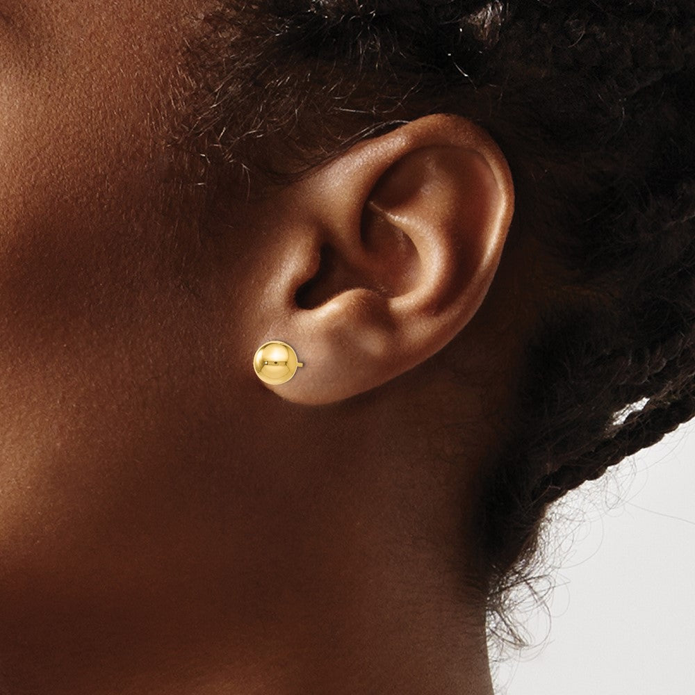 14K Polished 7Mm Ball Post Earrings