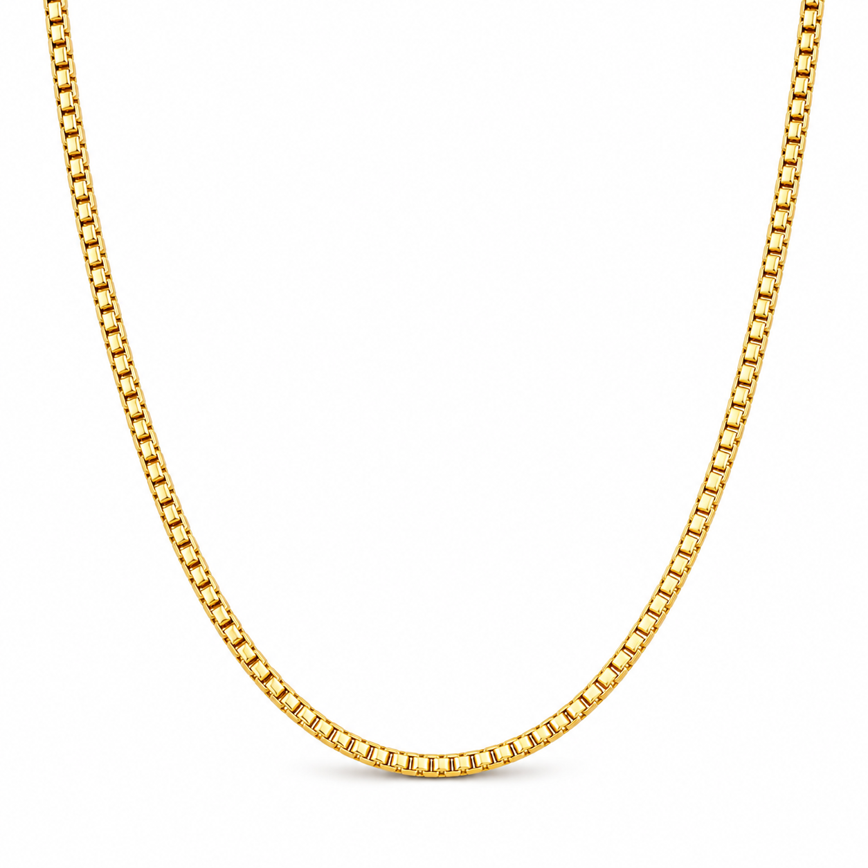 10KT Solid Yellow Gold 3 MM Box Link Chain