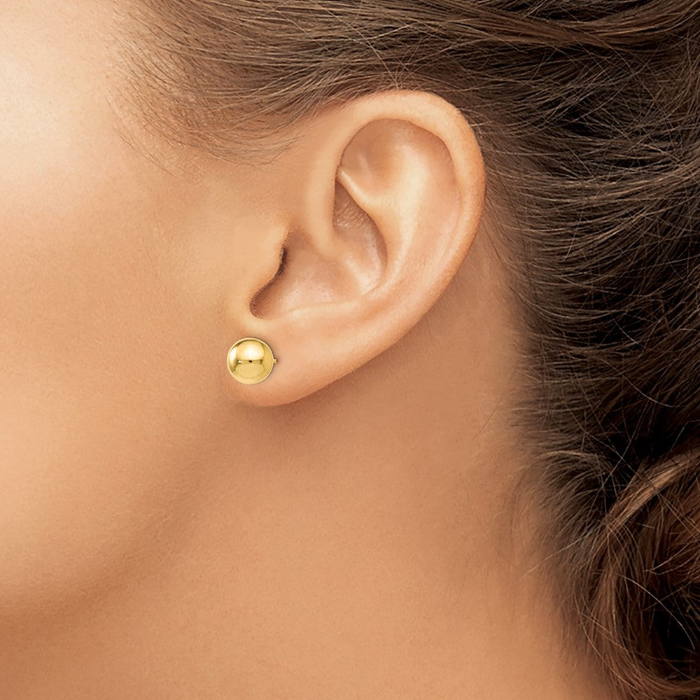 14K Polished 8mm Ball Post Earrings