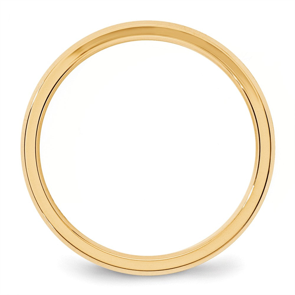 10k Yellow Gold 3mm Beveled Edge Comfort Fit Wedding Band Size 13