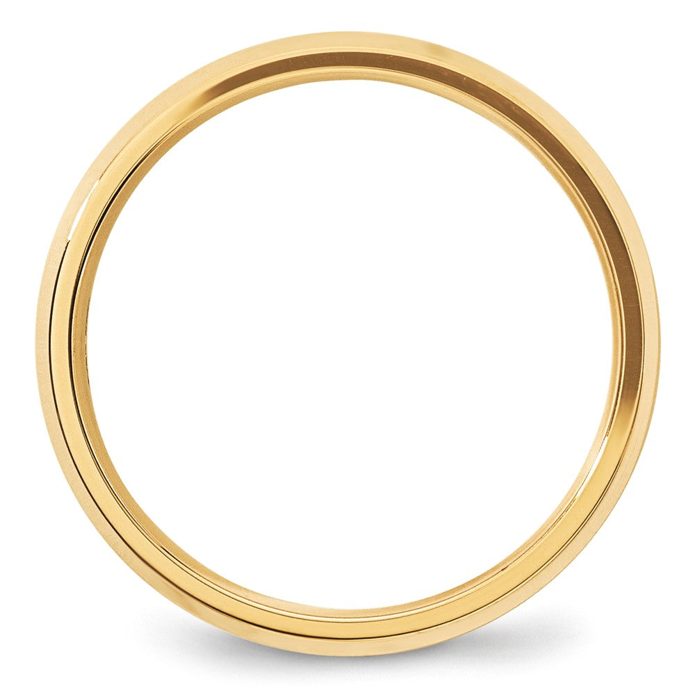10k Yellow Gold 5mm Beveled Edge Comfort Fit Wedding Band Size 9.5