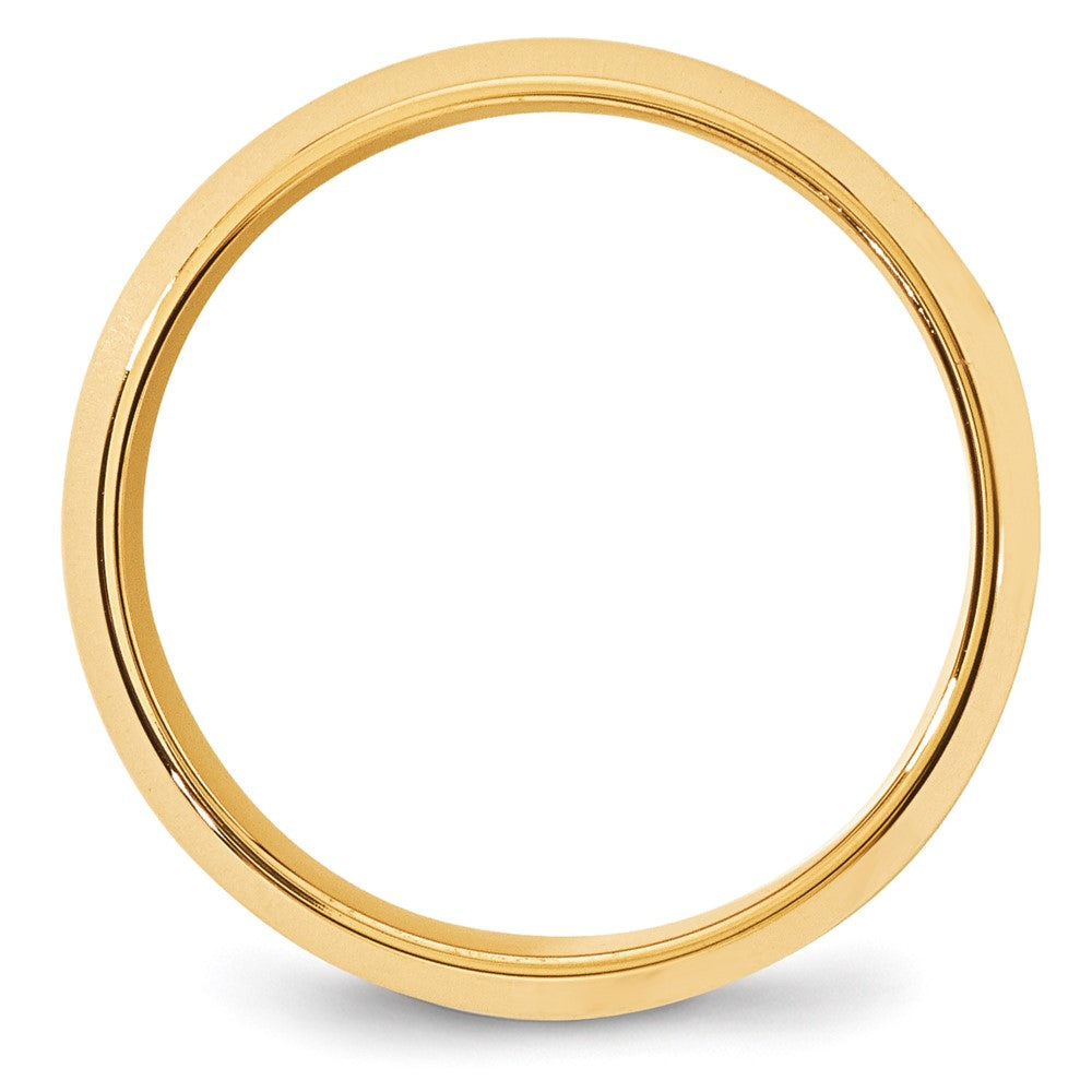 10k Yellow Gold 8mm Beveled Edge Comfort Fit Wedding Band Size 13.5