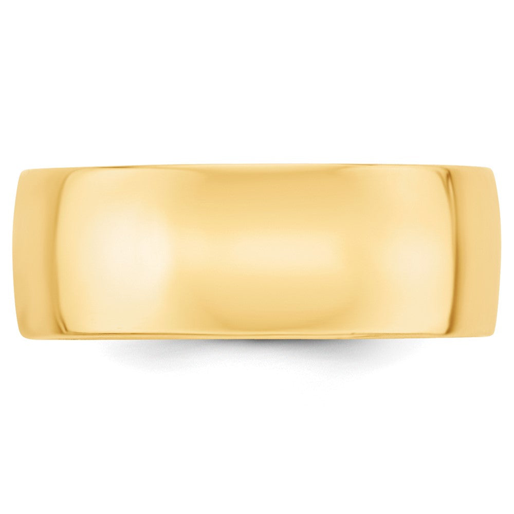 10k Yellow Gold 8mm Lightweight Comfort Fit Wedding Band Size 13.5