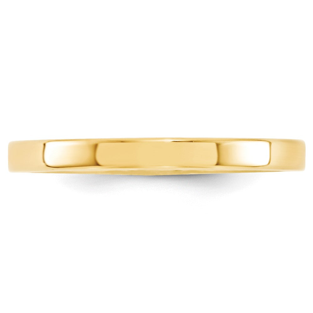 10k Yellow Gold 2.5mm Standard Weight Flat Comfort Fit Wedding Band Size 8