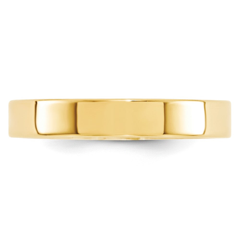 10k Yellow Gold 4mm Standard Weight Flat Comfort Fit Wedding Band Size 13