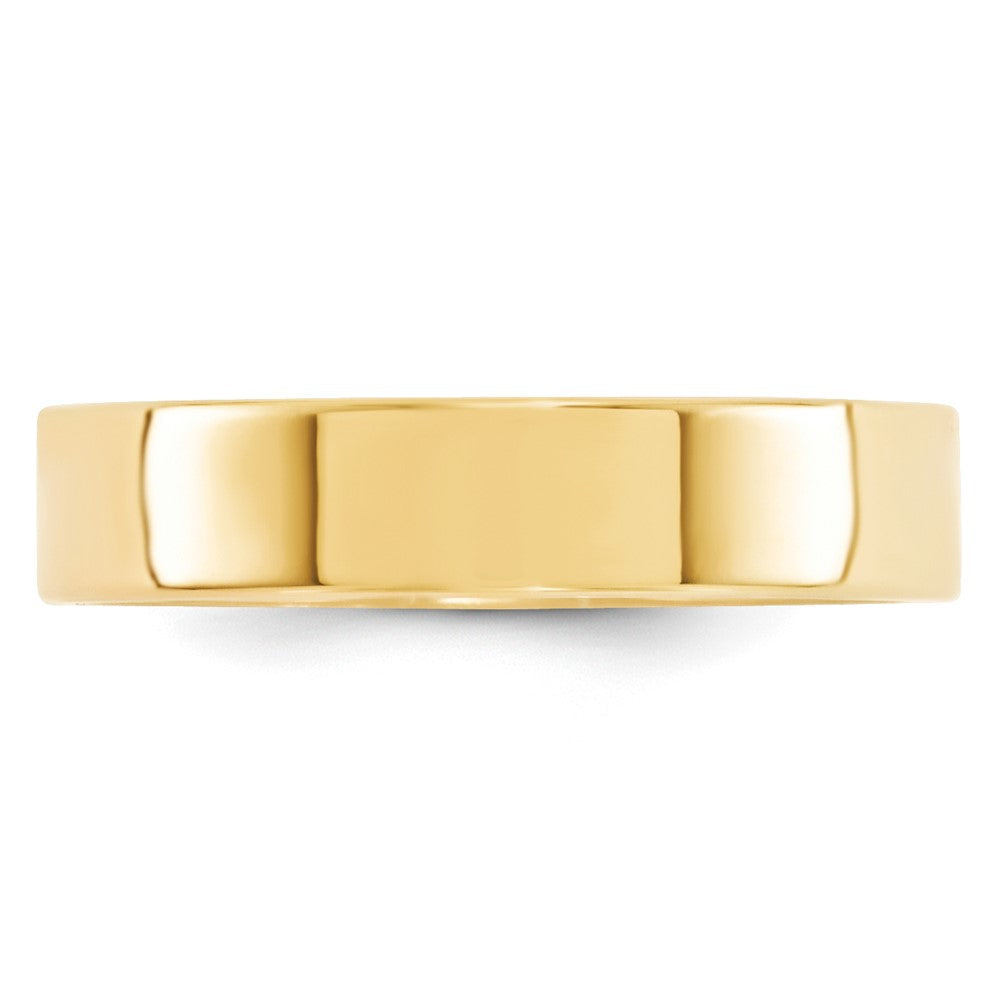 10k Yellow Gold 5mm Standard Weight Flat Comfort Fit Wedding Band Size 8.5