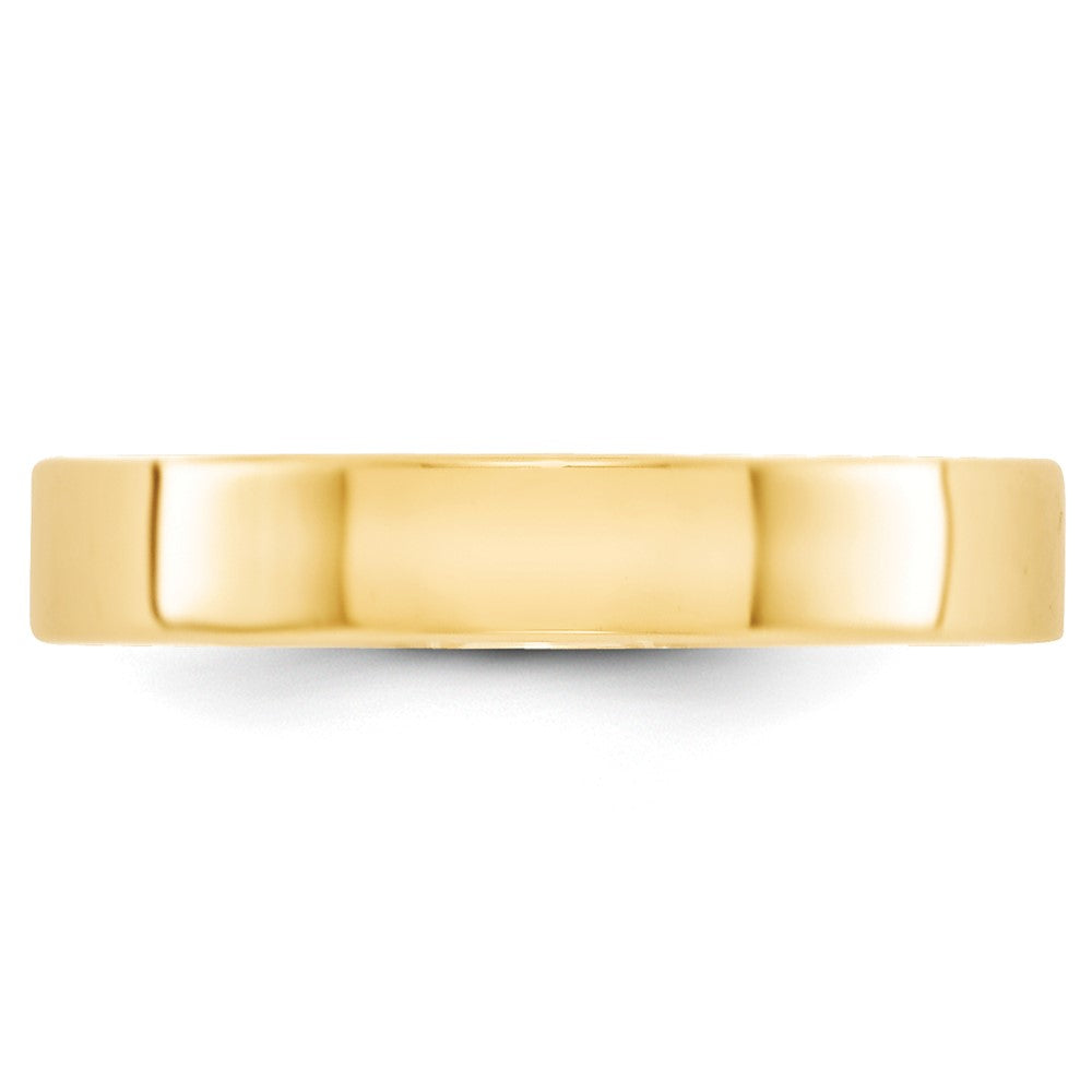 10k Yellow Gold 4mm Lightweight Flat Wedding Band Size 12.5