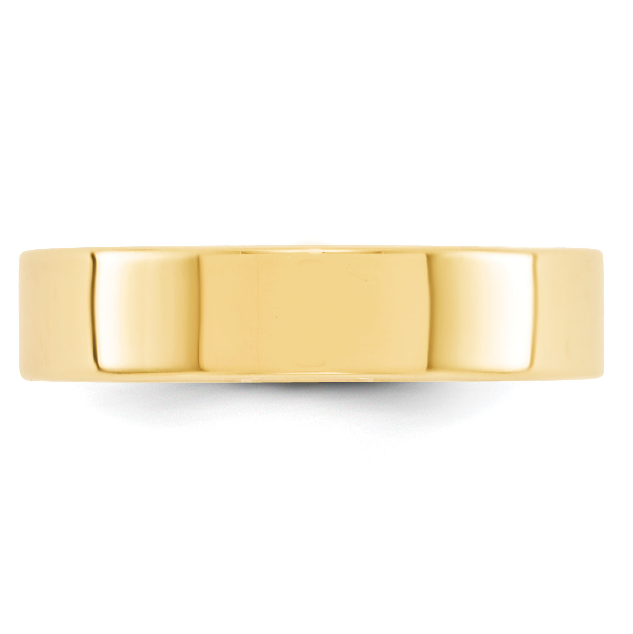 10k Yellow Gold 5mm Lightweight Flat Wedding Band Size 4.5